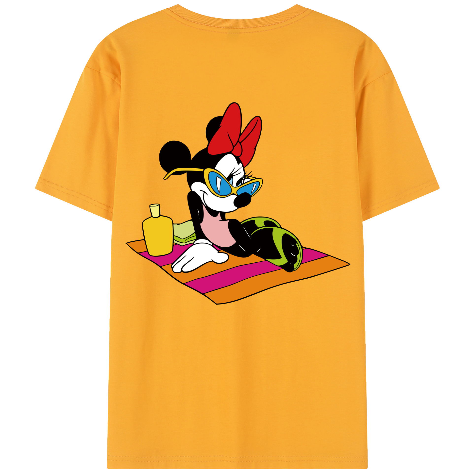 （画像用） ミッキーマウス Mickey Mouse 綿100％半袖Tシャツ（背面プリント）