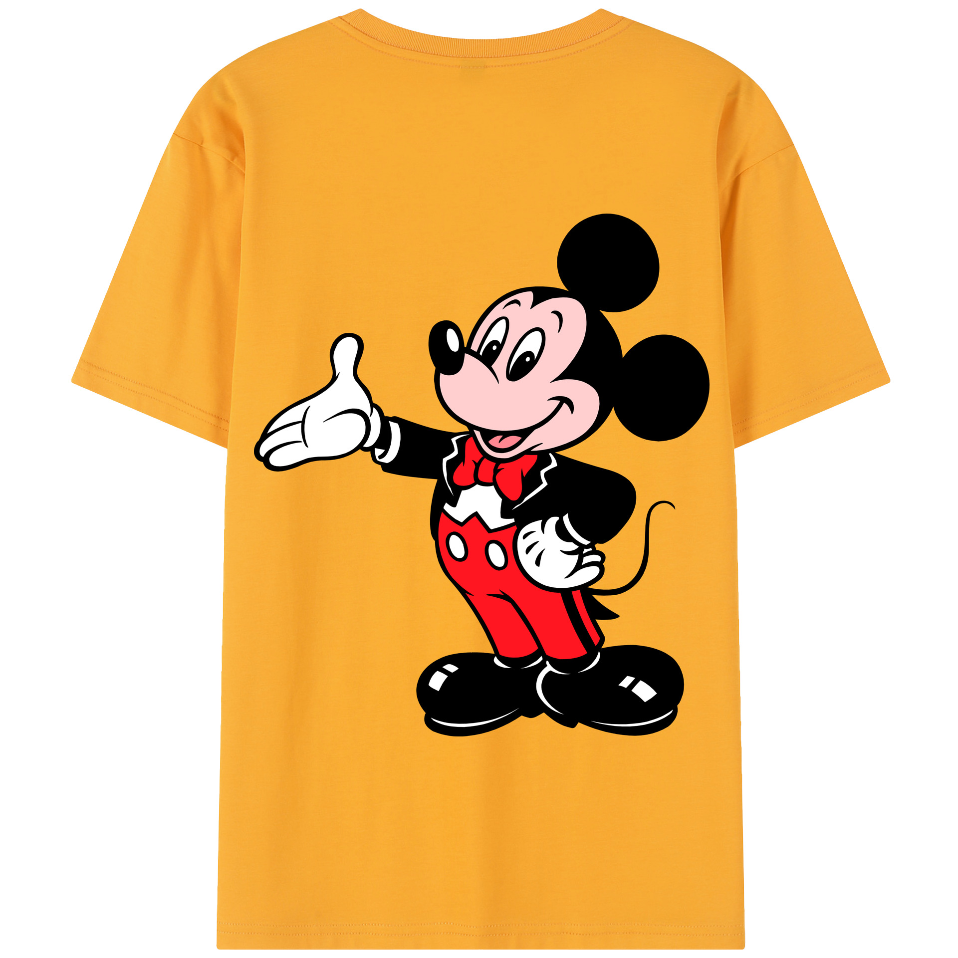 （画像用） ミッキーマウス Mickey Mouse 綿100％半袖Tシャツ（背面プリント）