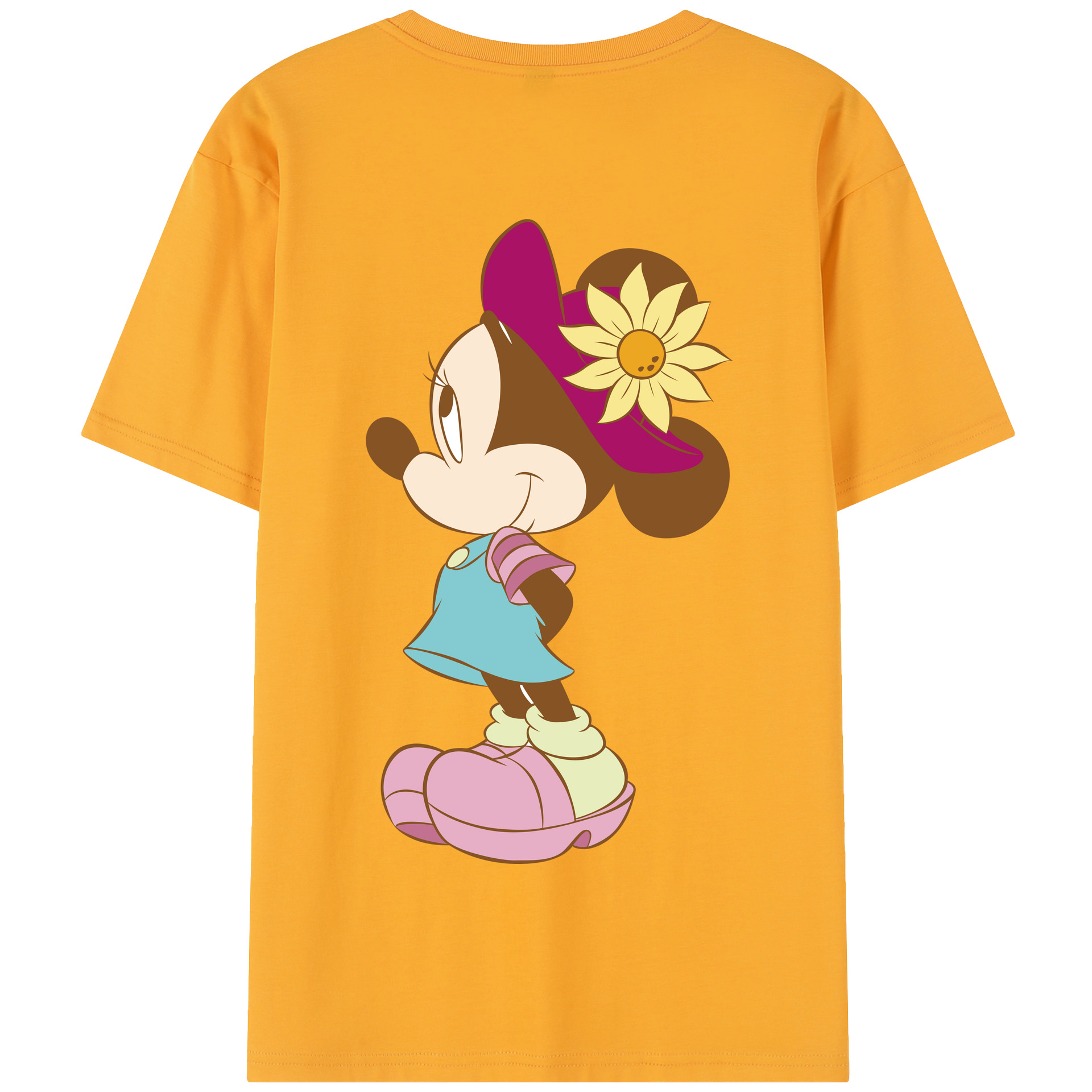 （画像用） ミッキーマウス Mickey Mouse 綿100％半袖Tシャツ（背面プリント）