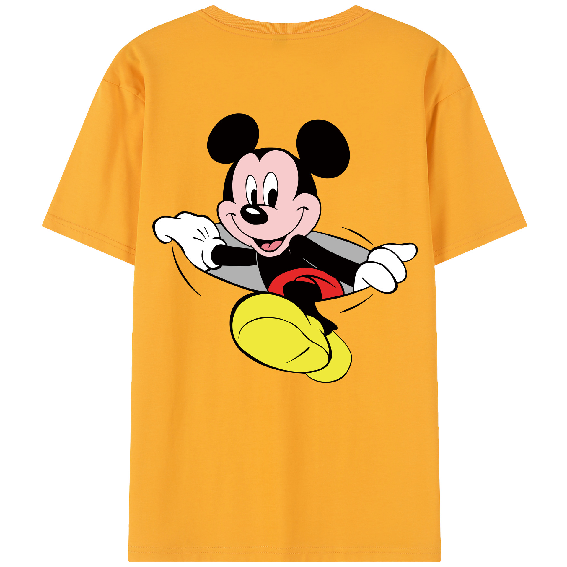 （画像用） ミッキーマウス Mickey Mouse 綿100％半袖Tシャツ（背面プリント）
