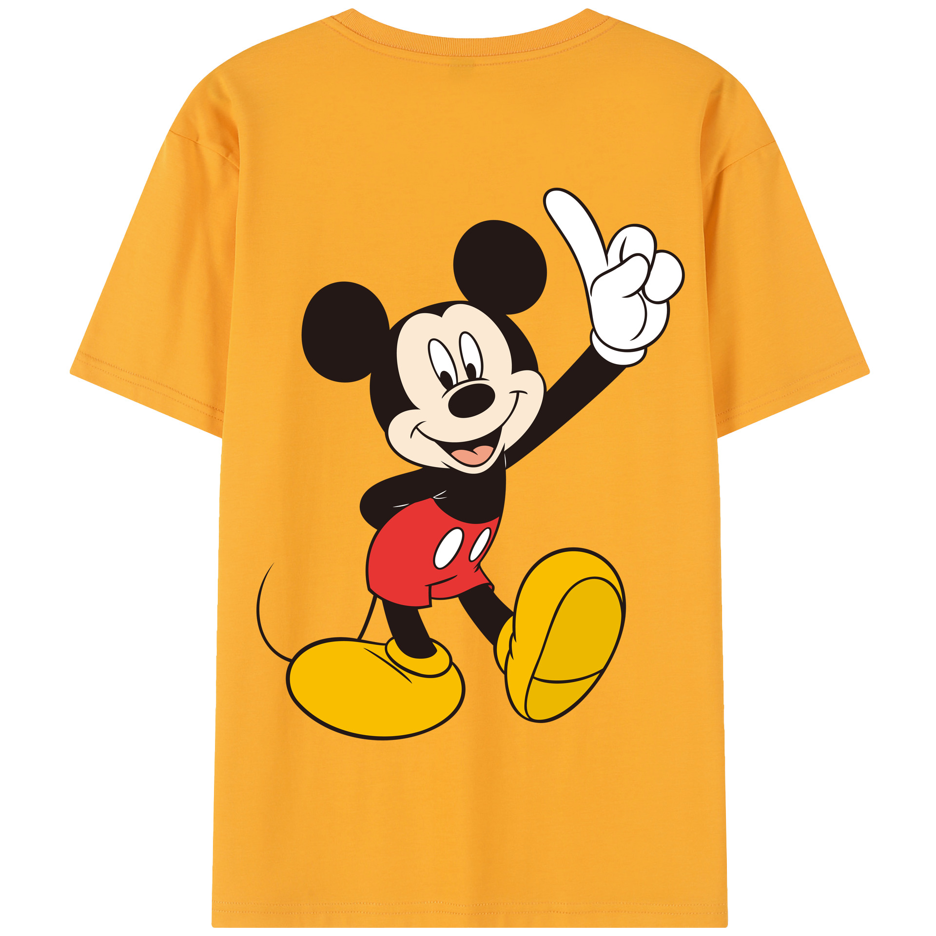 （画像用） ミッキーマウス Mickey Mouse 綿100％半袖Tシャツ（背面プリント）