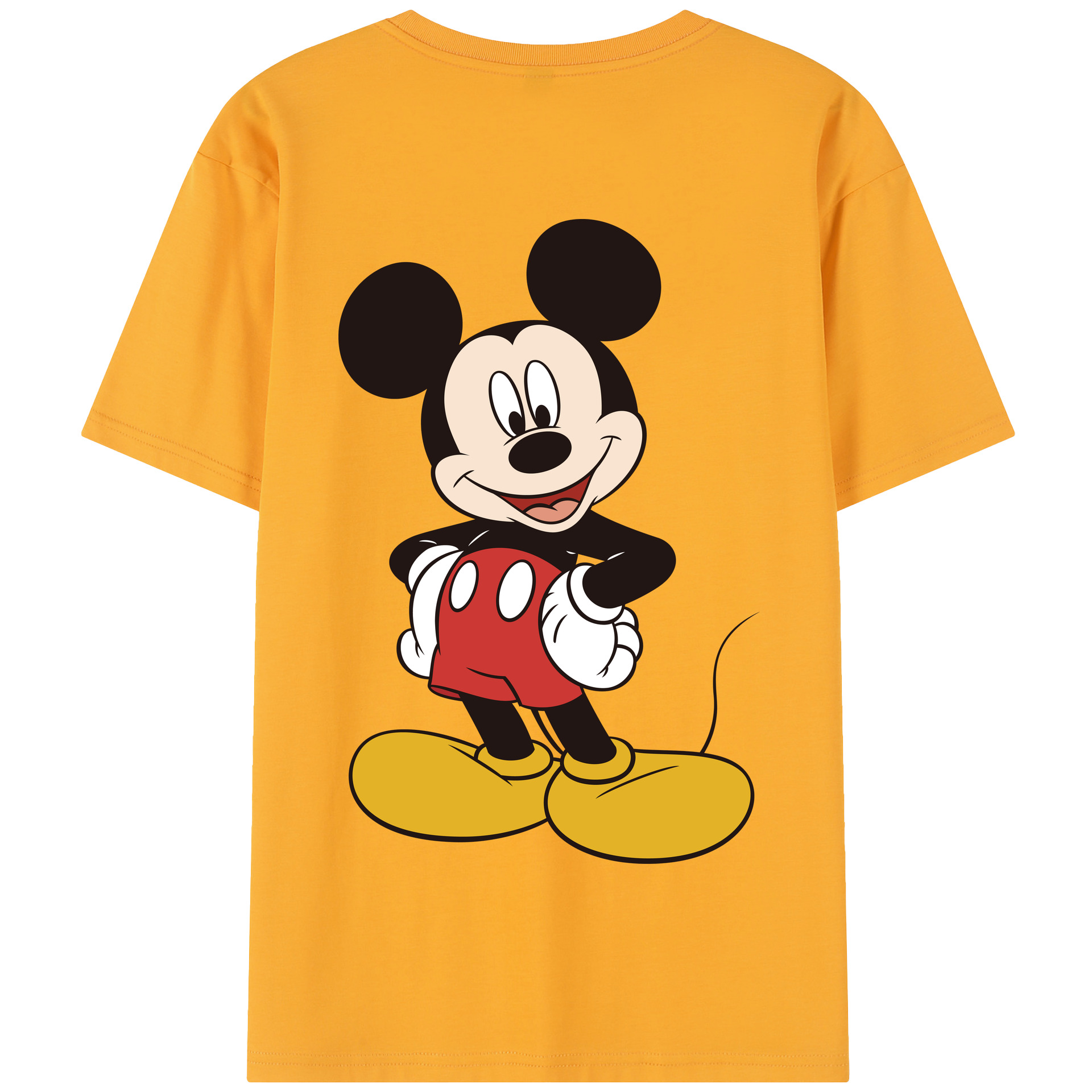 （画像用） ミッキーマウス Mickey Mouse 綿100％半袖Tシャツ（背面プリント）