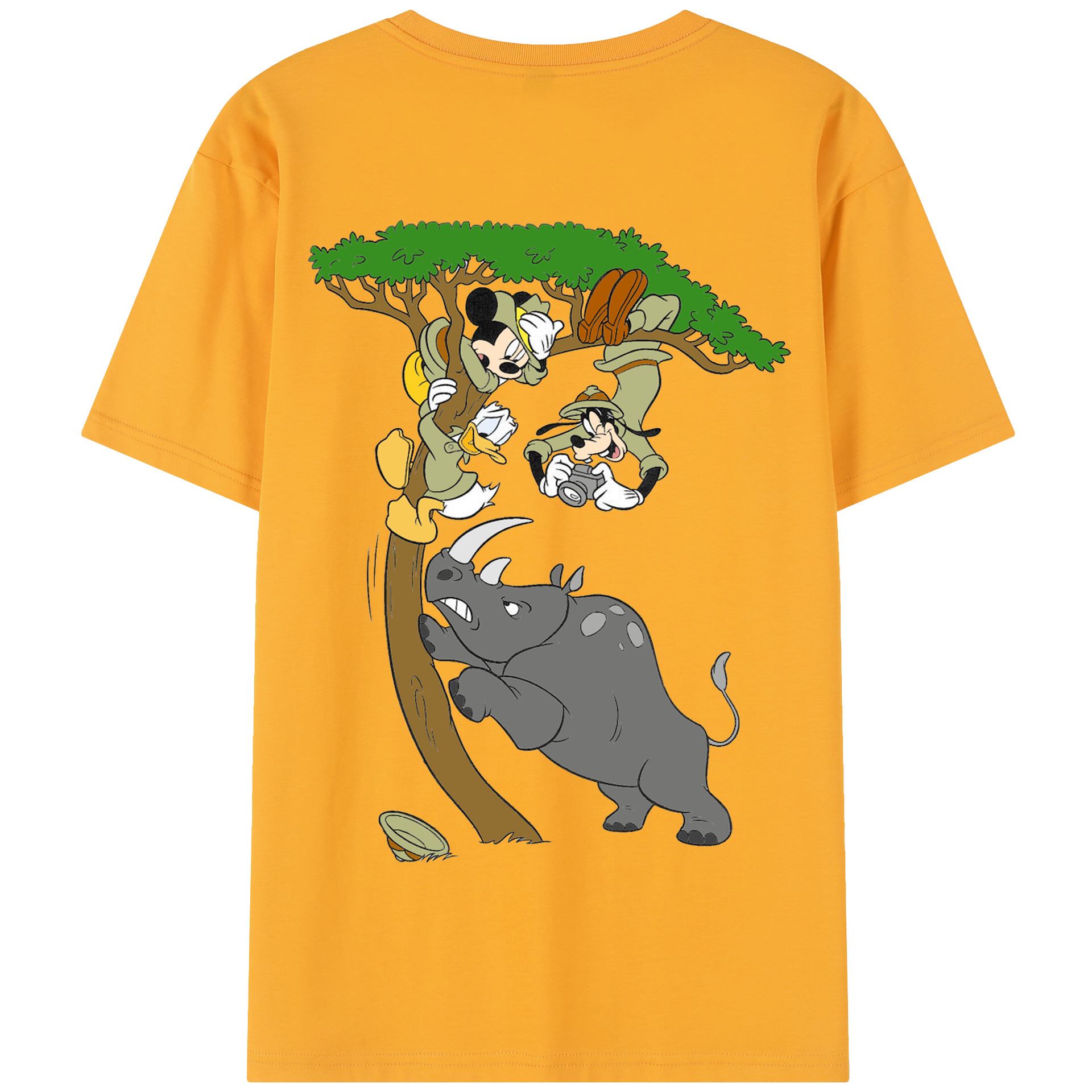 （画像用） ミッキーマウス Mickey Mouse 綿100％半袖Tシャツ（背面プリント）