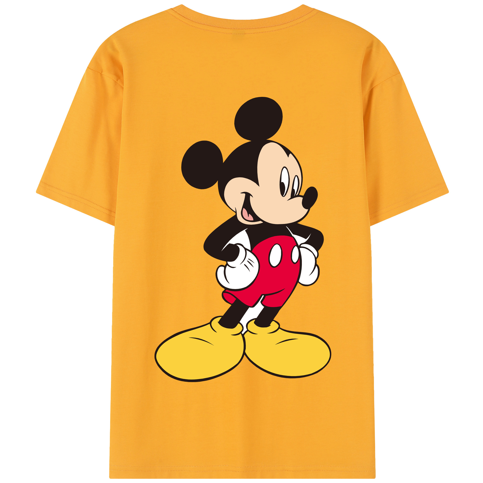 （画像用） ミッキーマウス Mickey Mouse 綿100％半袖Tシャツ（背面プリント）