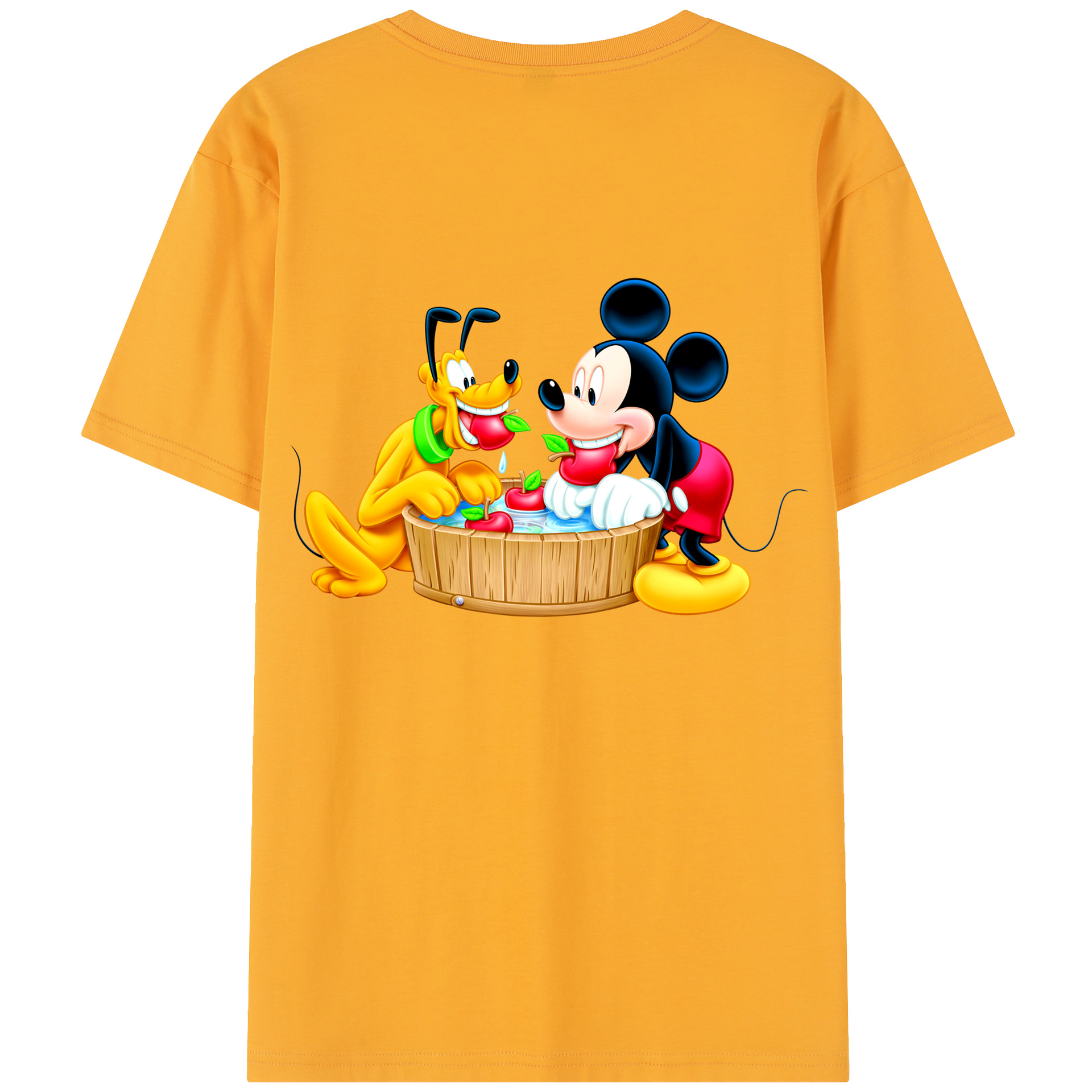 （画像用） ミッキーマウス Mickey Mouse 綿100％半袖Tシャツ（背面プリント）