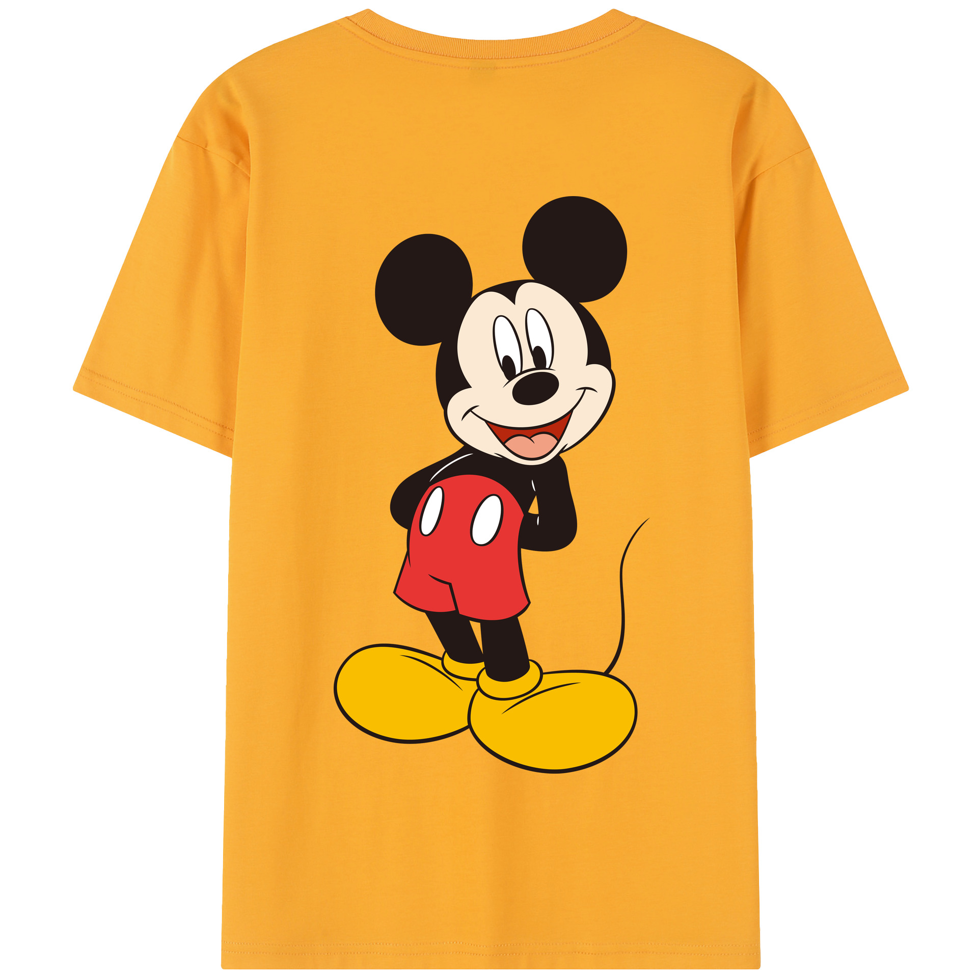 （画像用） ミッキーマウス Mickey Mouse 綿100％半袖Tシャツ（背面プリント）
