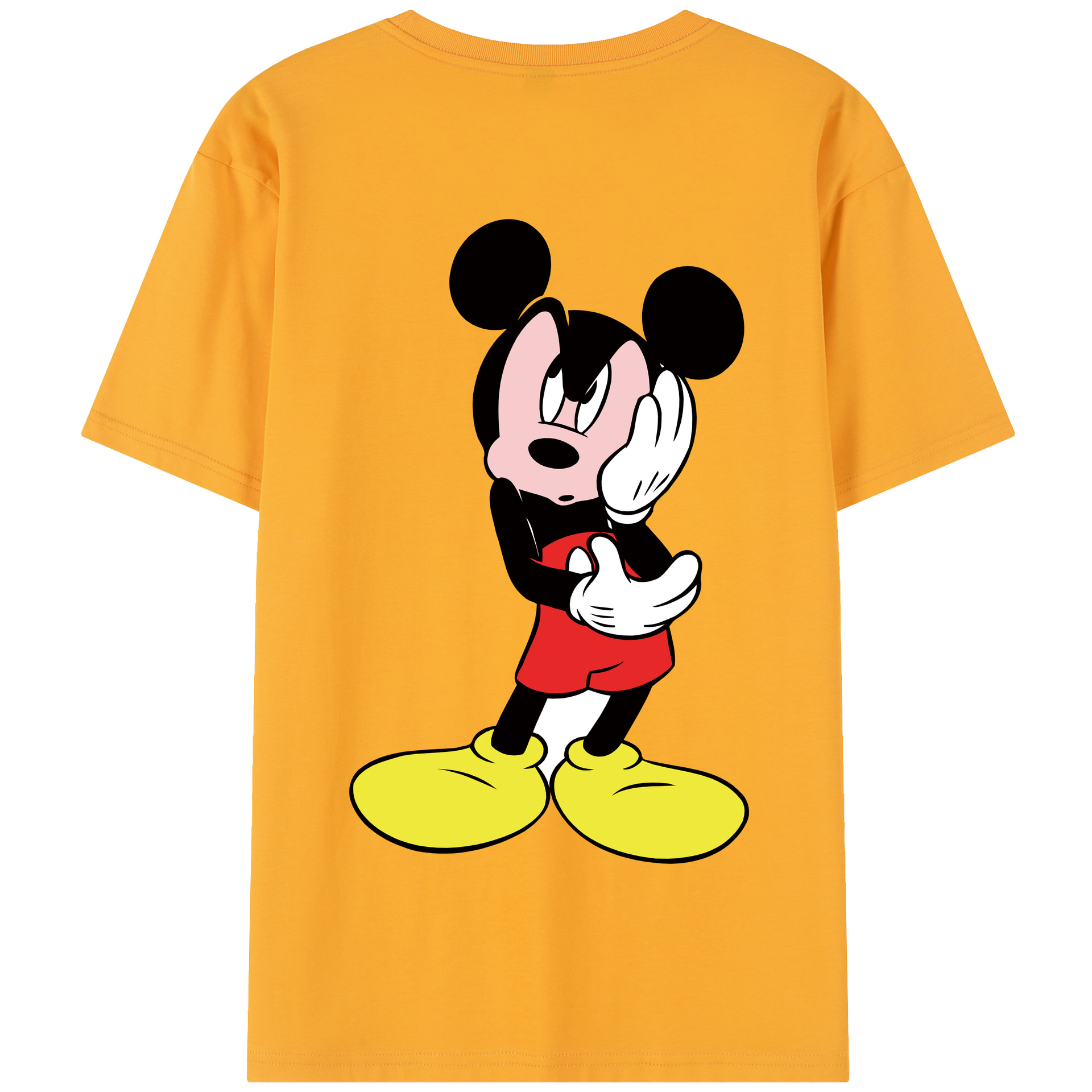 （画像用） ミッキーマウス Mickey Mouse 綿100％半袖Tシャツ（背面プリント）