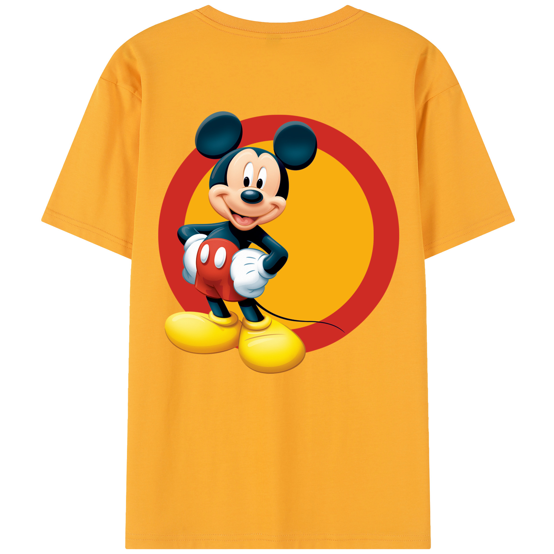 （画像用） ミッキーマウス Mickey Mouse 綿100％半袖Tシャツ（背面プリント）