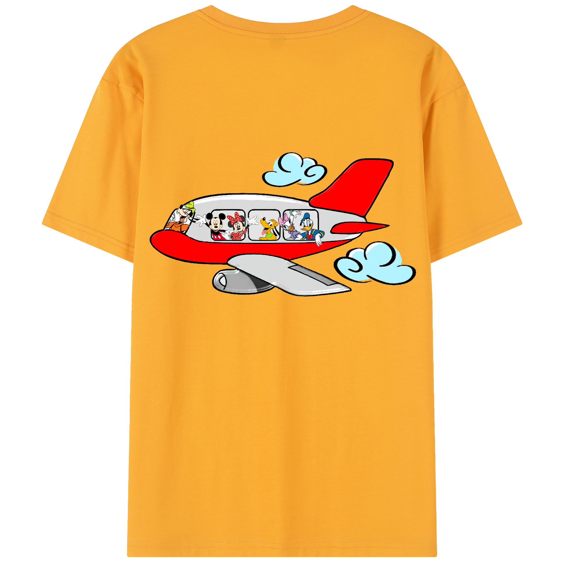（画像用） ミッキーマウス Mickey Mouse 綿100％半袖Tシャツ（背面プリント）