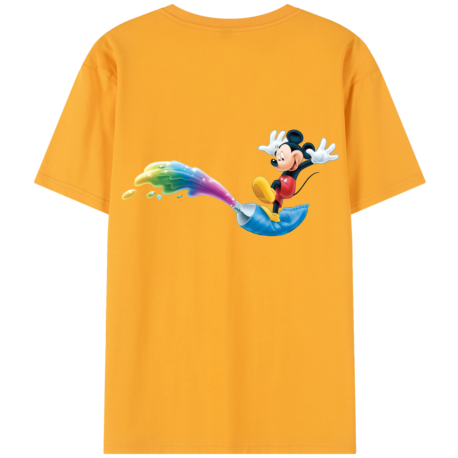 （画像用） ミッキーマウス Mickey Mouse 綿100％半袖Tシャツ（背面プリント）