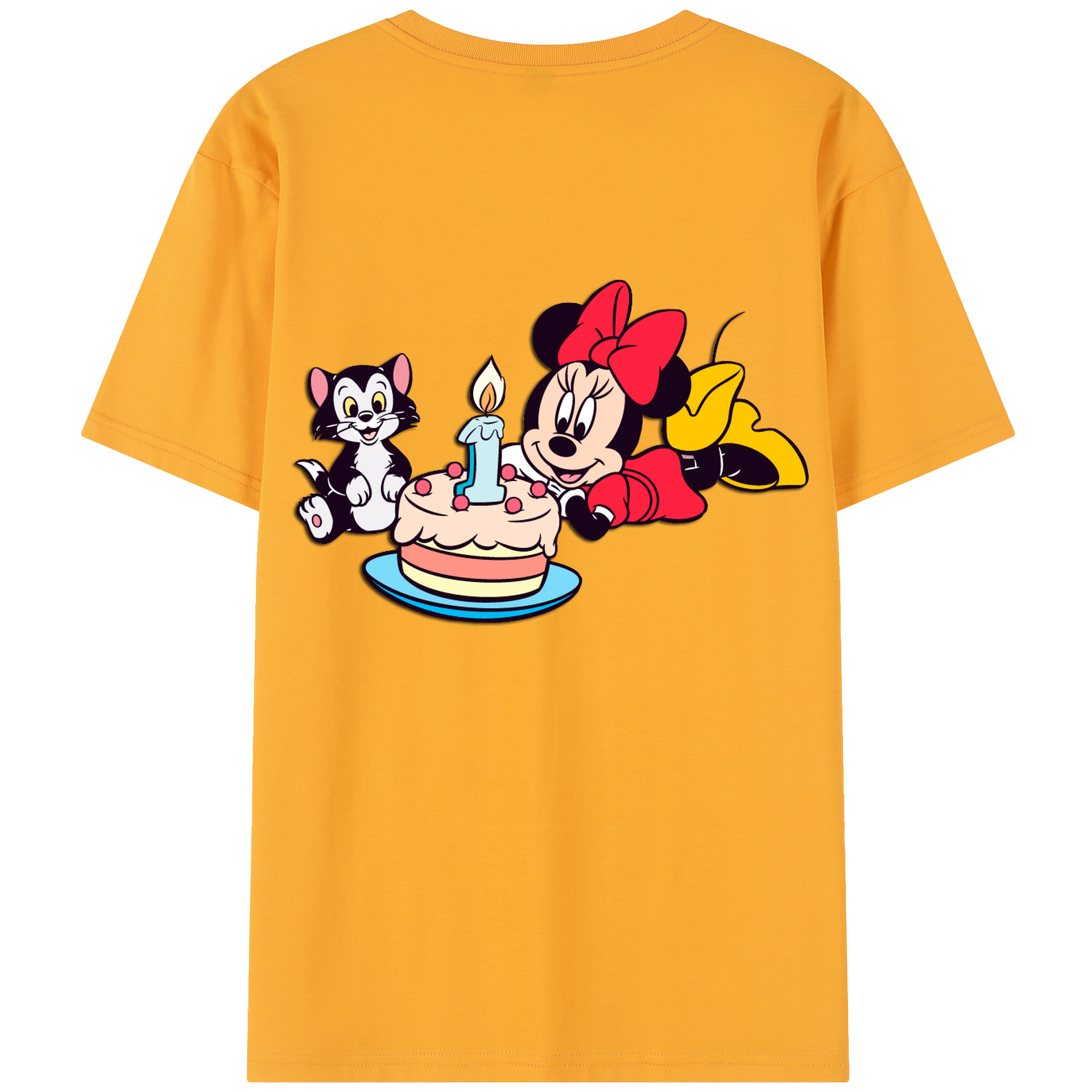 （画像用） ミッキーマウス Mickey Mouse 綿100％半袖Tシャツ（背面プリント）