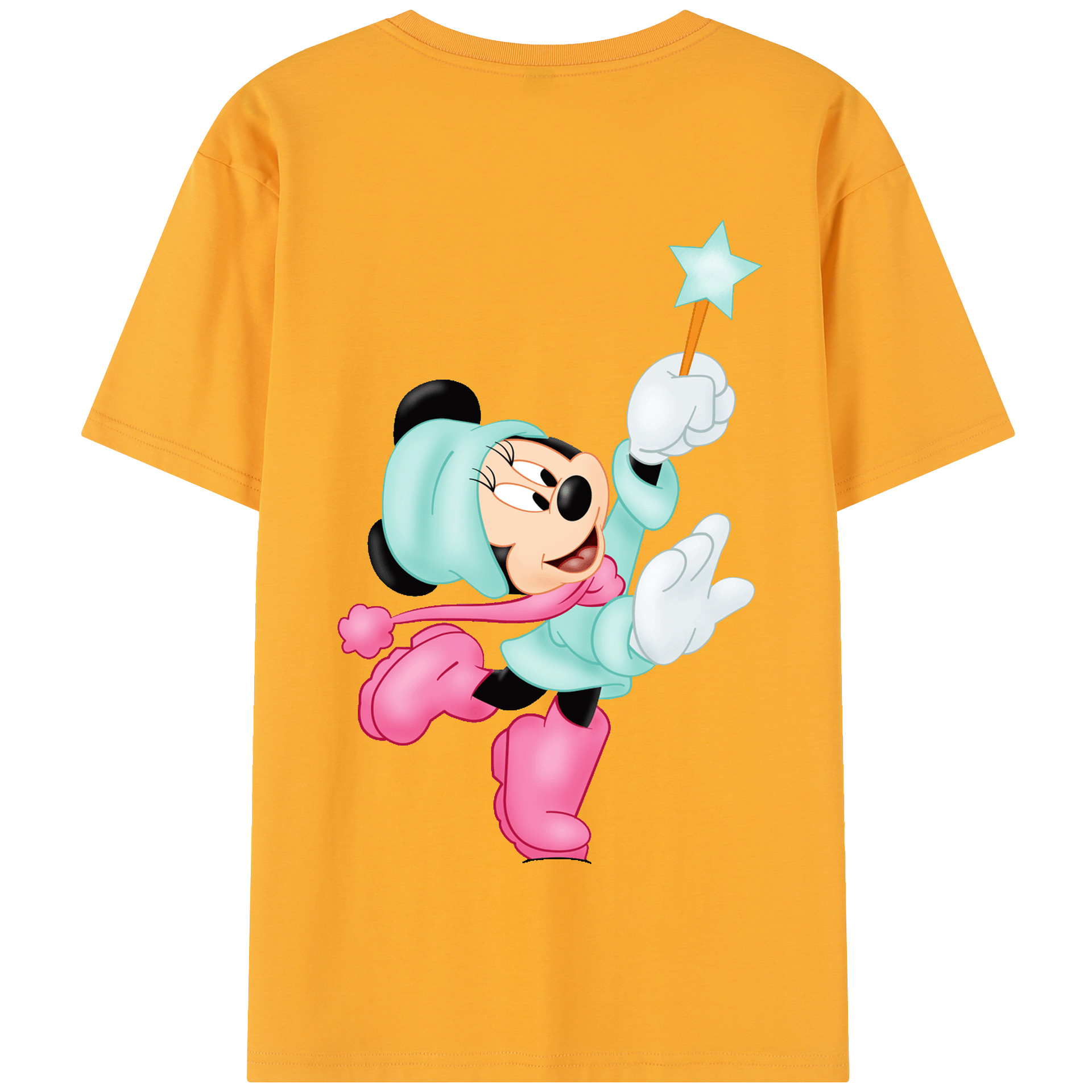 （画像用） ミッキーマウス Mickey Mouse 綿100％半袖Tシャツ（背面プリント）