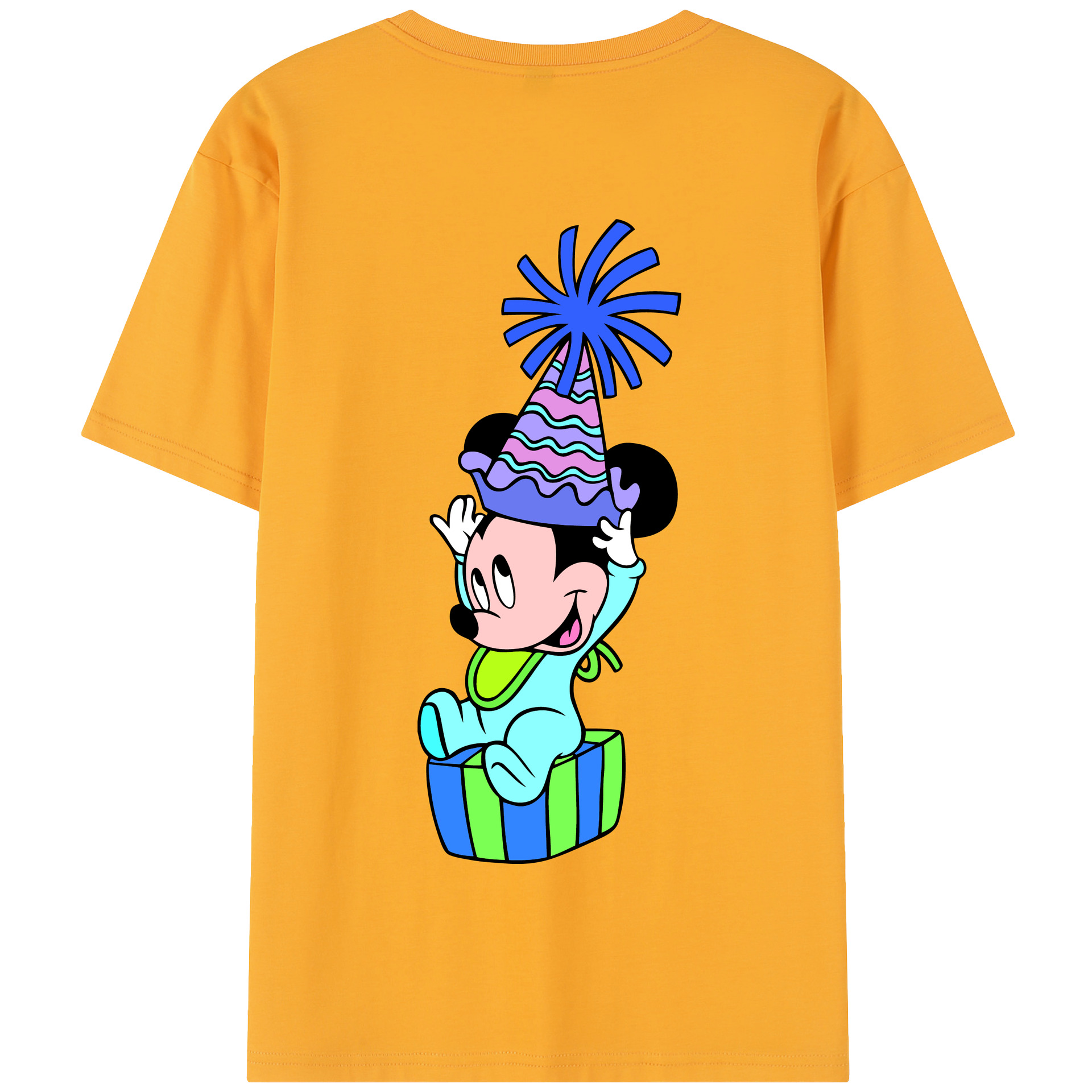 （画像用） ミッキーマウス Mickey Mouse 綿100％半袖Tシャツ（背面プリント）