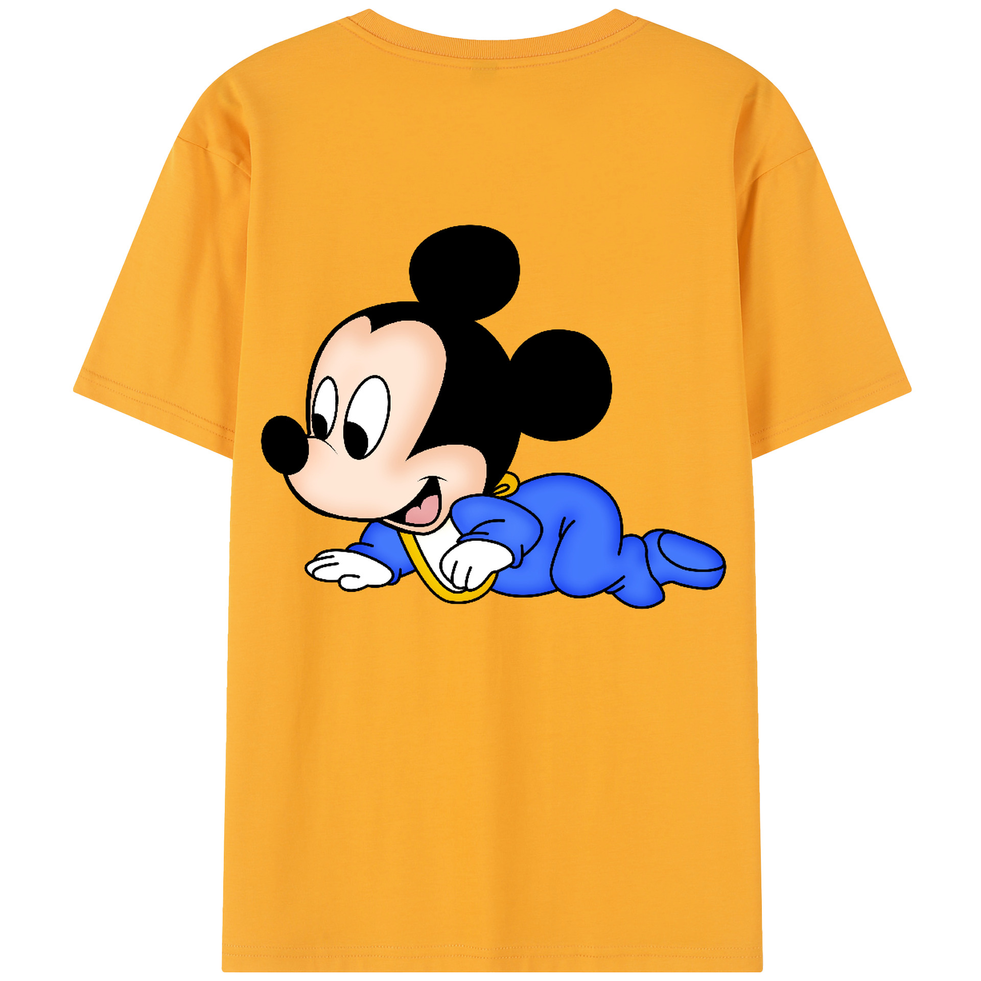 （画像用） ミッキーマウス Mickey Mouse 綿100％半袖Tシャツ（背面プリント）