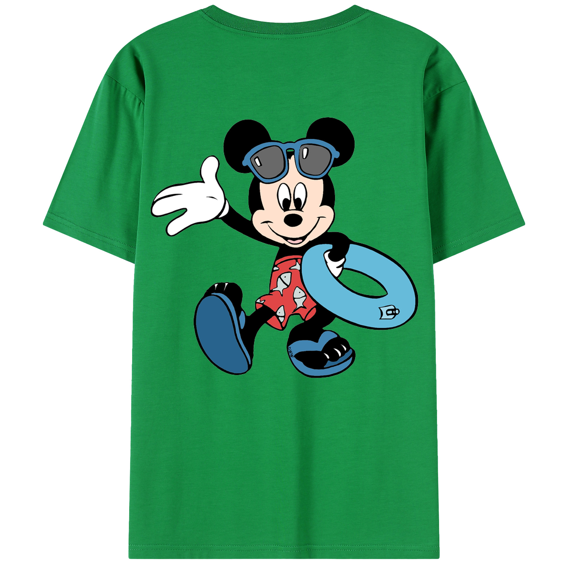 （画像用） ミッキーマウス Mickey Mouse 綿100％半袖Tシャツ（背面プリント）