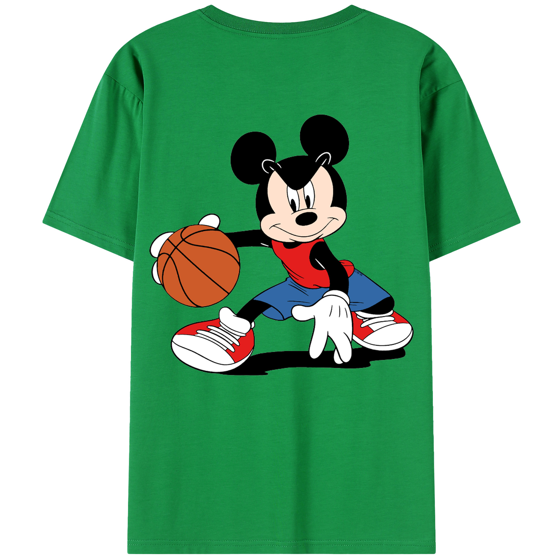 （画像用） ミッキーマウス Mickey Mouse 綿100％半袖Tシャツ（背面プリント）