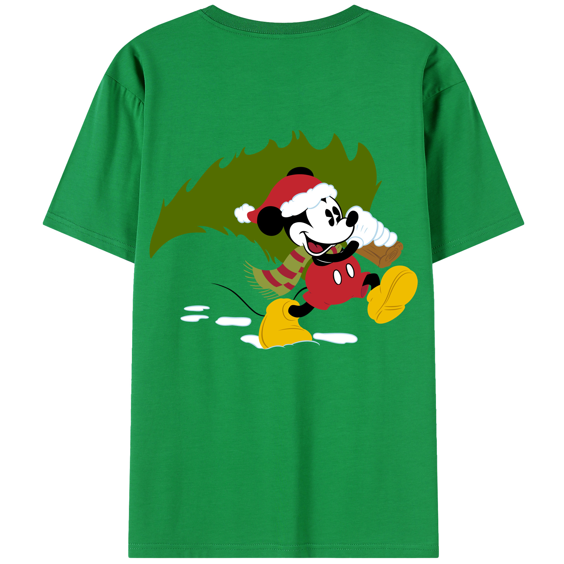 （画像用） ミッキーマウス Mickey Mouse 綿100％半袖Tシャツ（背面プリント）