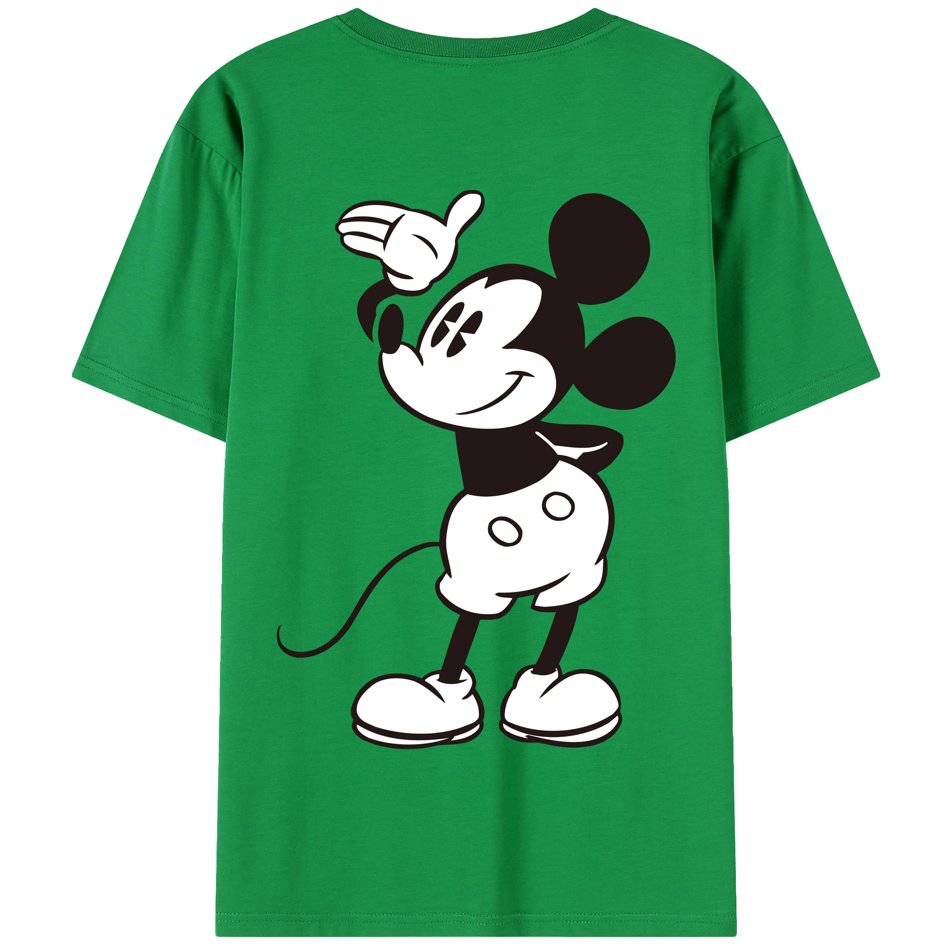 （画像用） ミッキーマウス Mickey Mouse 綿100％半袖Tシャツ（背面プリント）