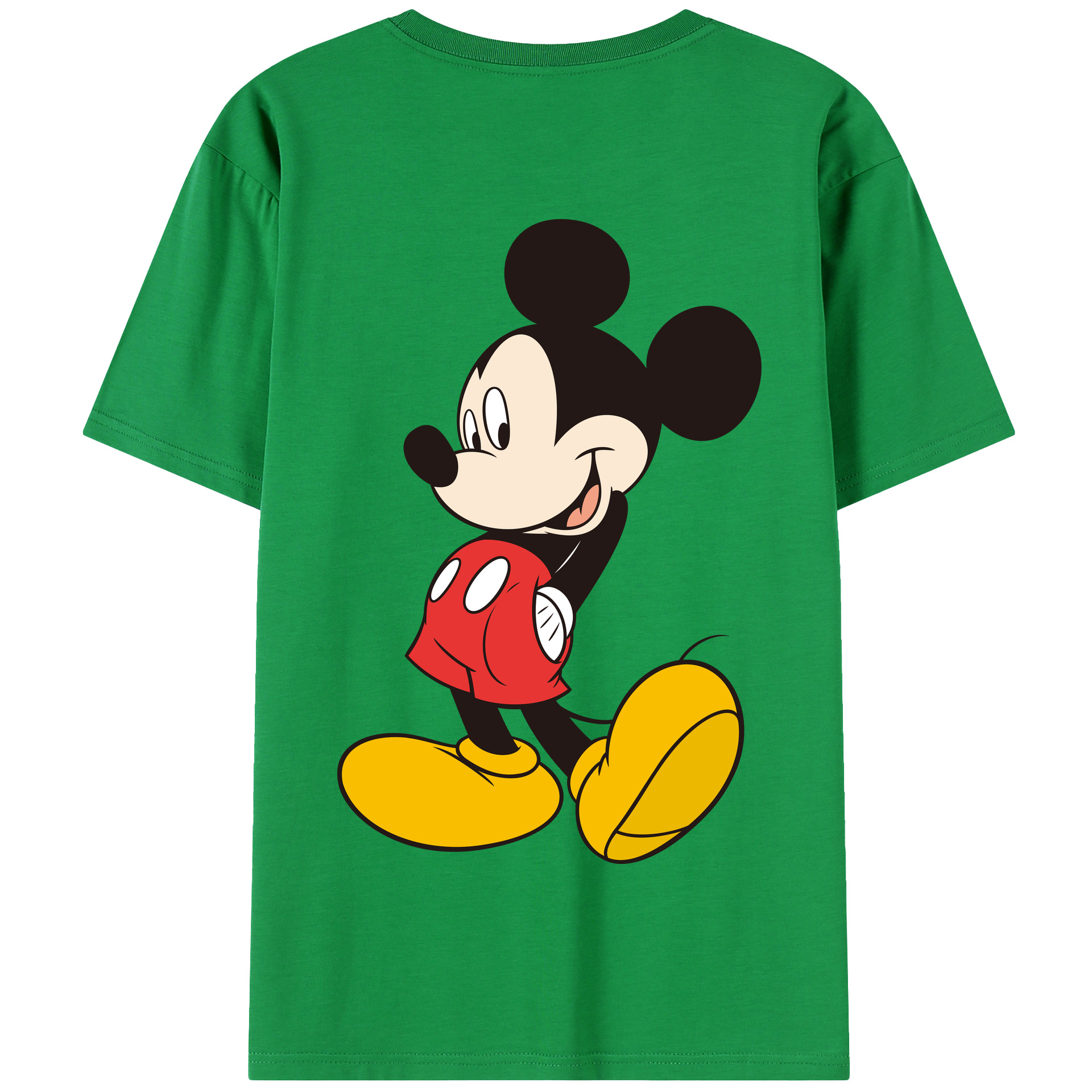 （画像用） ミッキーマウス Mickey Mouse 綿100％半袖Tシャツ（背面プリント）