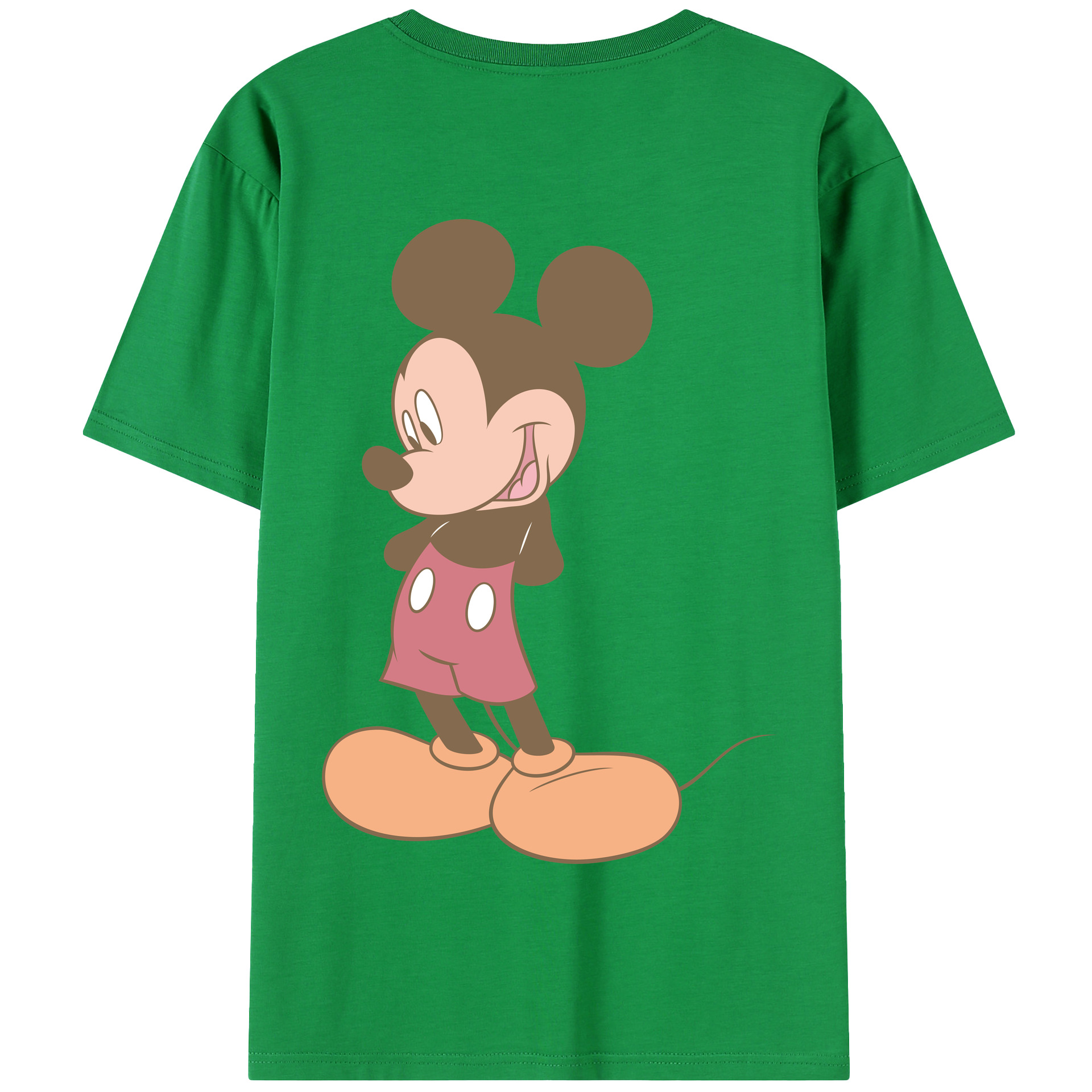 （画像用） ミッキーマウス Mickey Mouse 綿100％半袖Tシャツ（背面プリント）