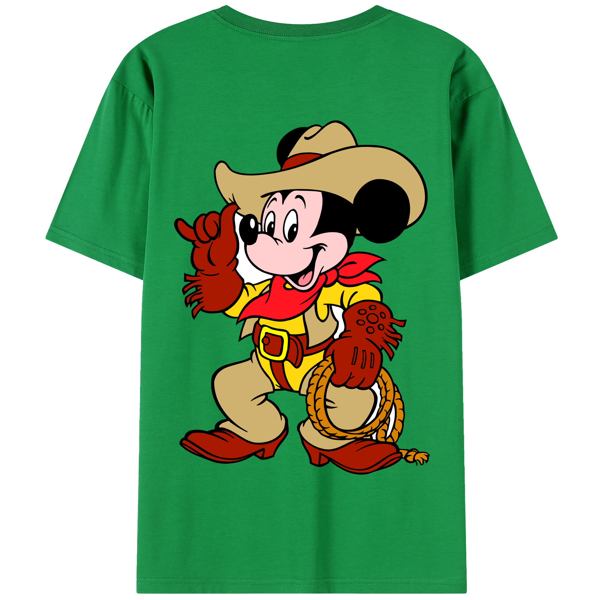（画像用） ミッキーマウス Mickey Mouse 綿100％半袖Tシャツ（背面プリント）