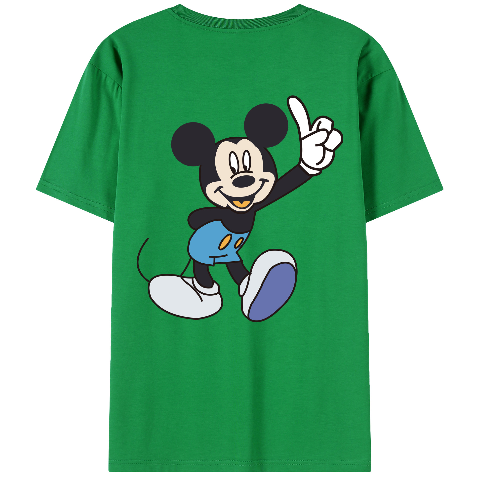 （画像用） ミッキーマウス Mickey Mouse 綿100％半袖Tシャツ（背面プリント）