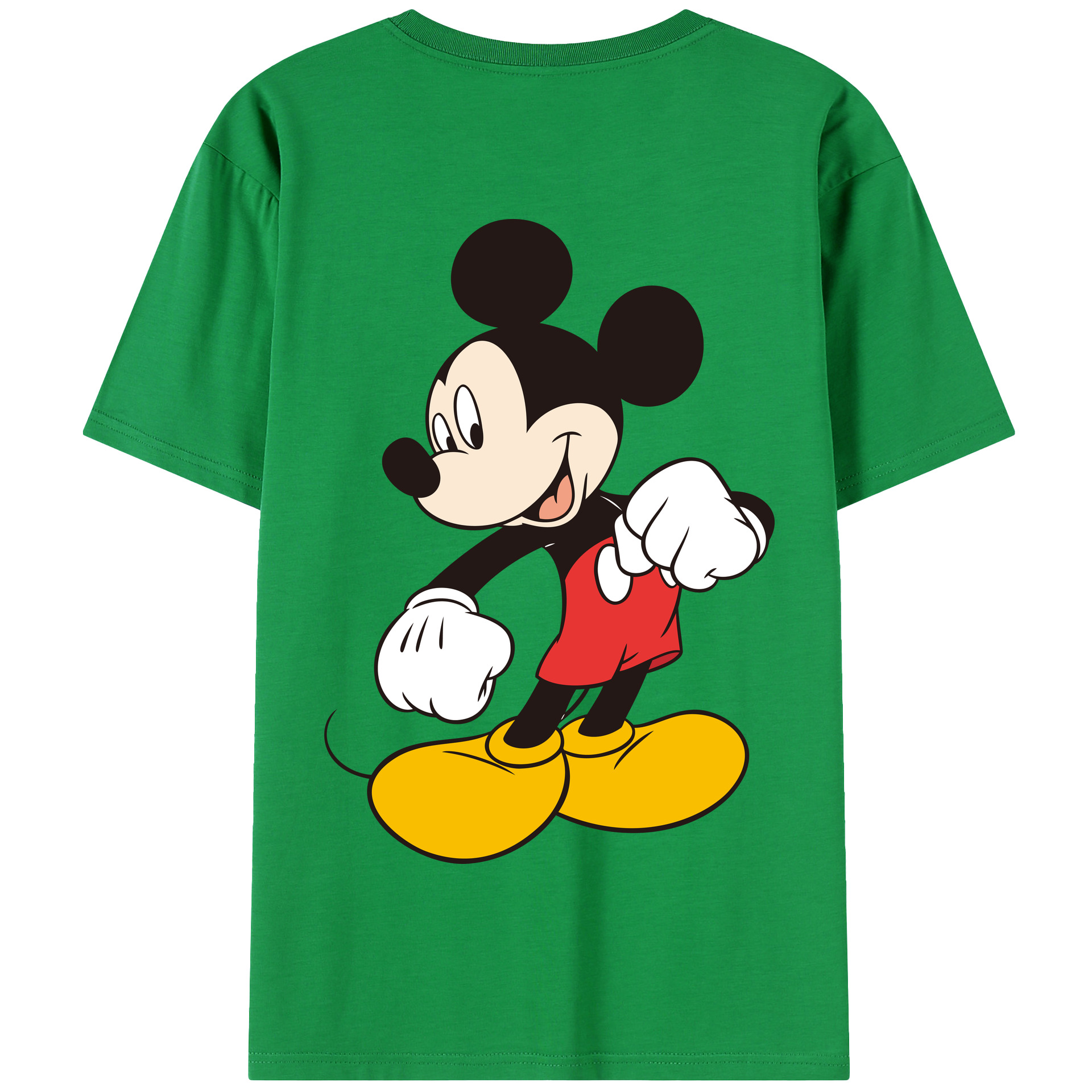 （画像用） ミッキーマウス Mickey Mouse 綿100％半袖Tシャツ（背面プリント）