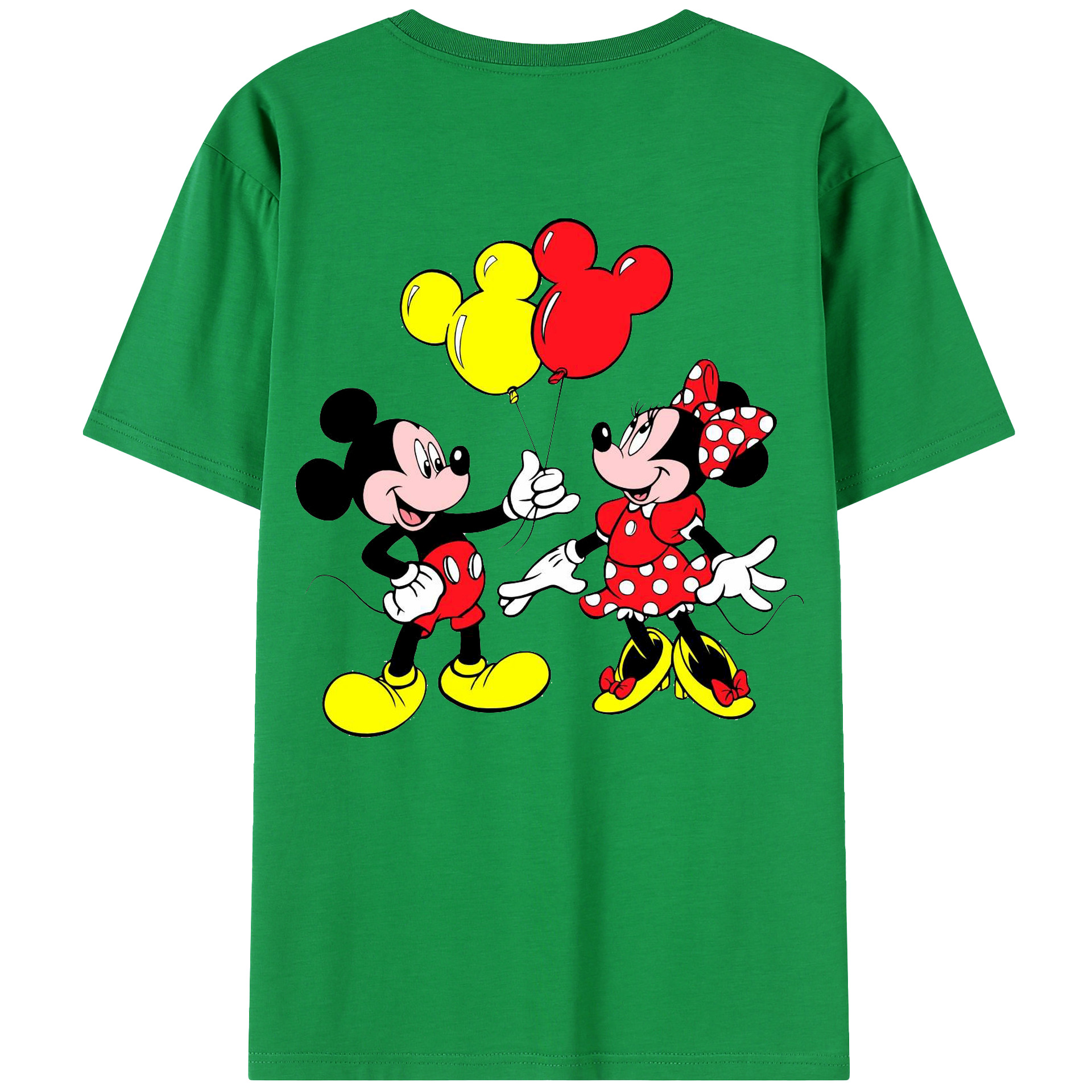 （画像用） ミッキーマウス Mickey Mouse 綿100％半袖Tシャツ（背面プリント）