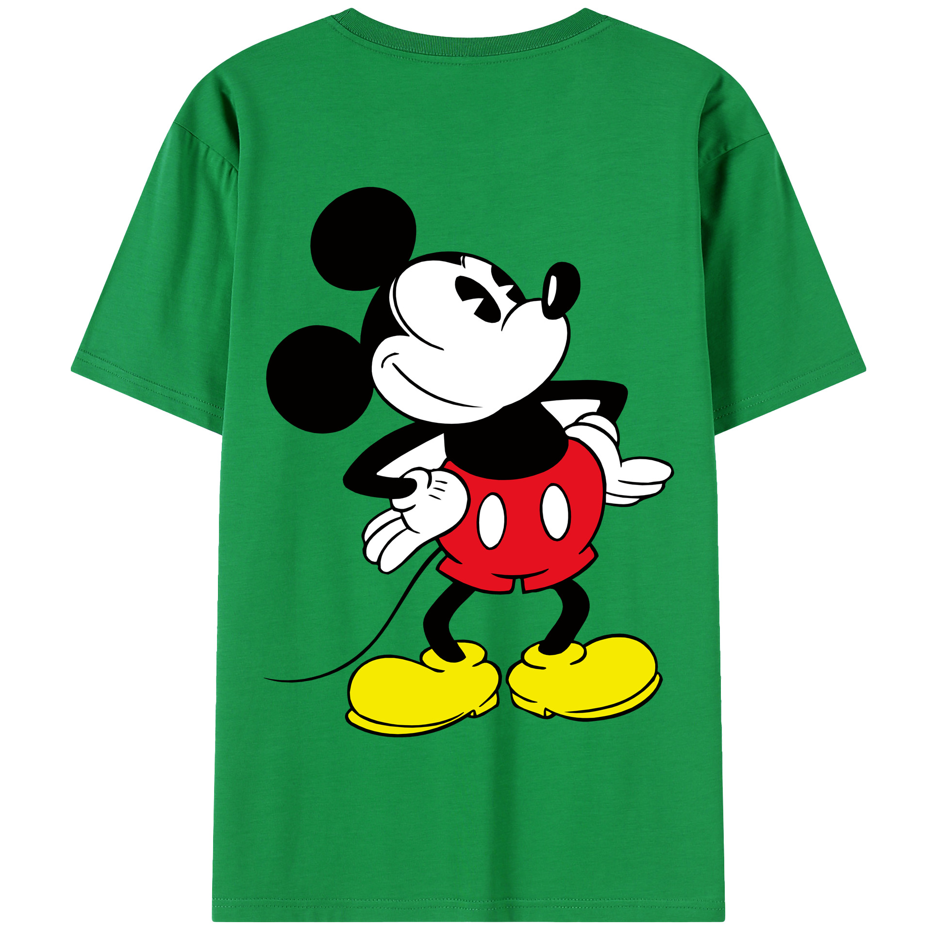 （画像用） ミッキーマウス Mickey Mouse 綿100％半袖Tシャツ（背面プリント）