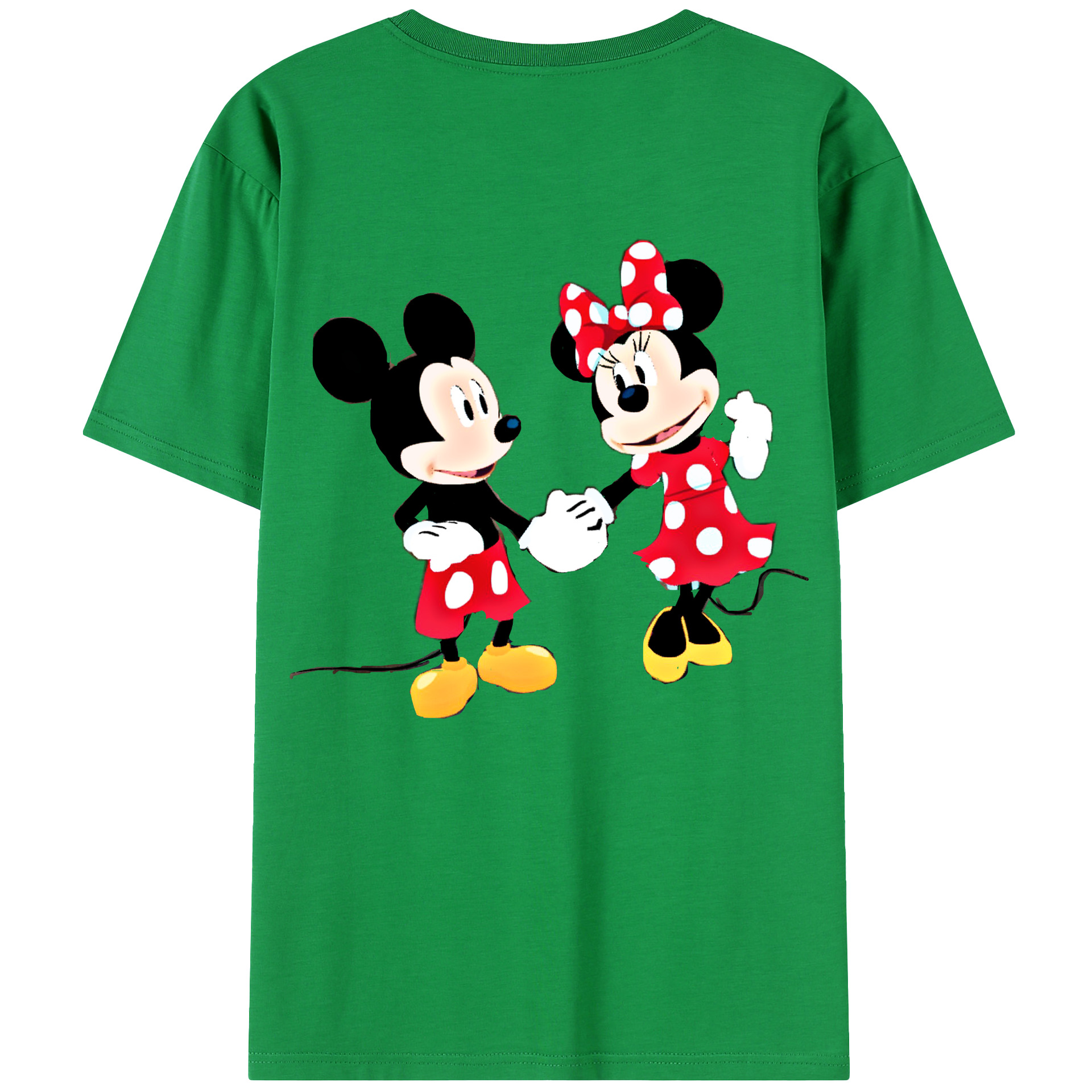 （画像用） ミッキーマウス Mickey Mouse 綿100％半袖Tシャツ（背面プリント）