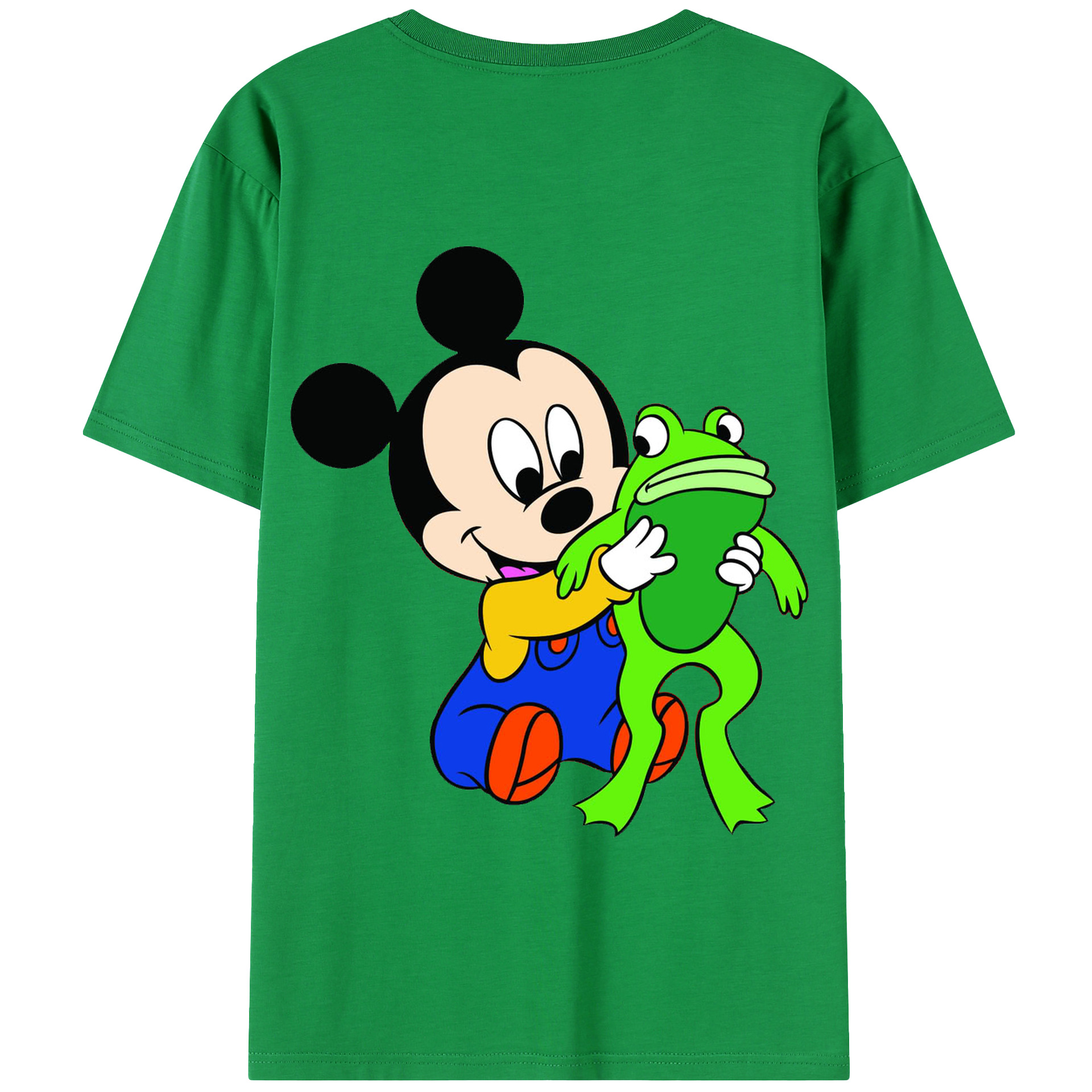 （画像用） ミッキーマウス Mickey Mouse 綿100％半袖Tシャツ（背面プリント）