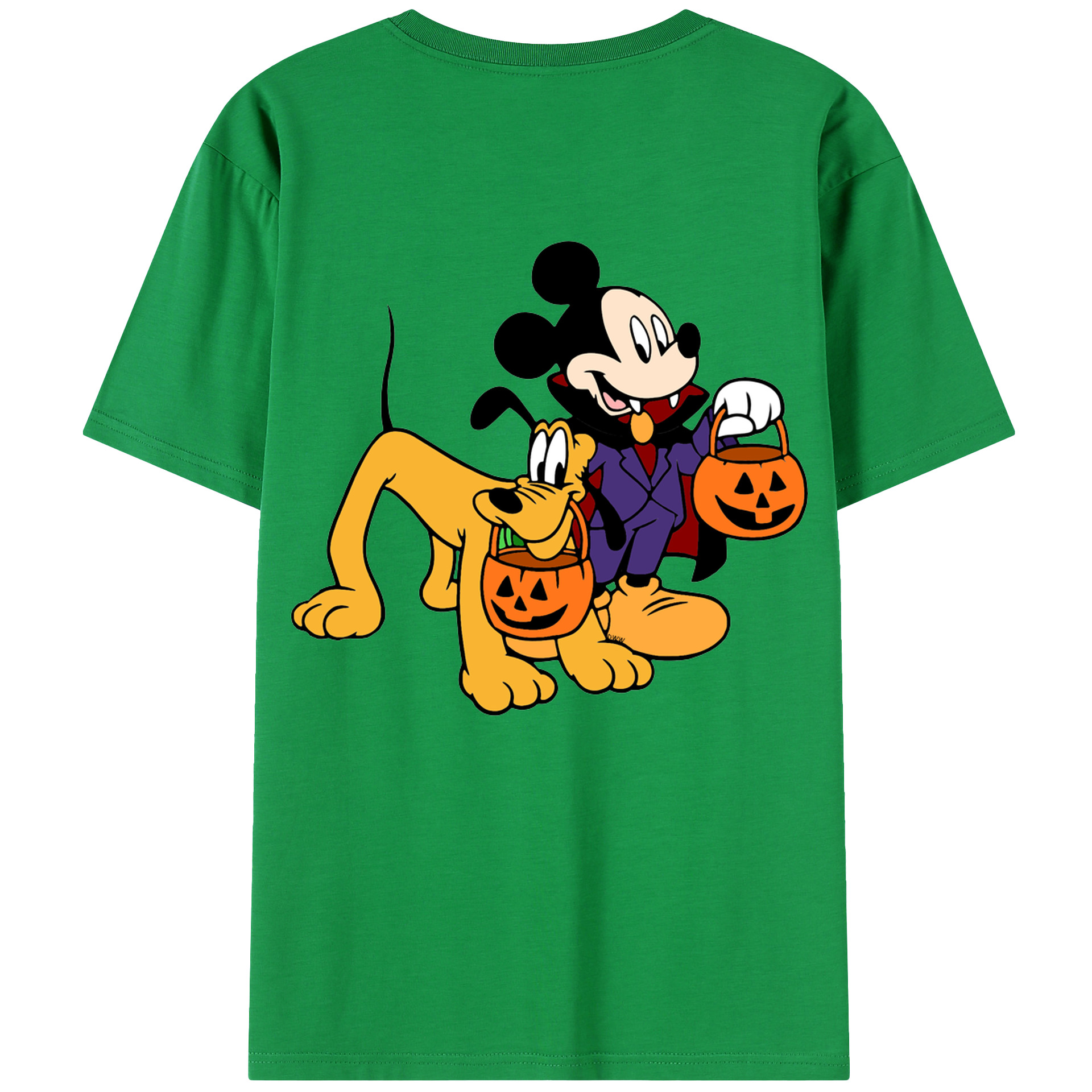 （画像用） ミッキーマウス Mickey Mouse 綿100％半袖Tシャツ（背面プリント）