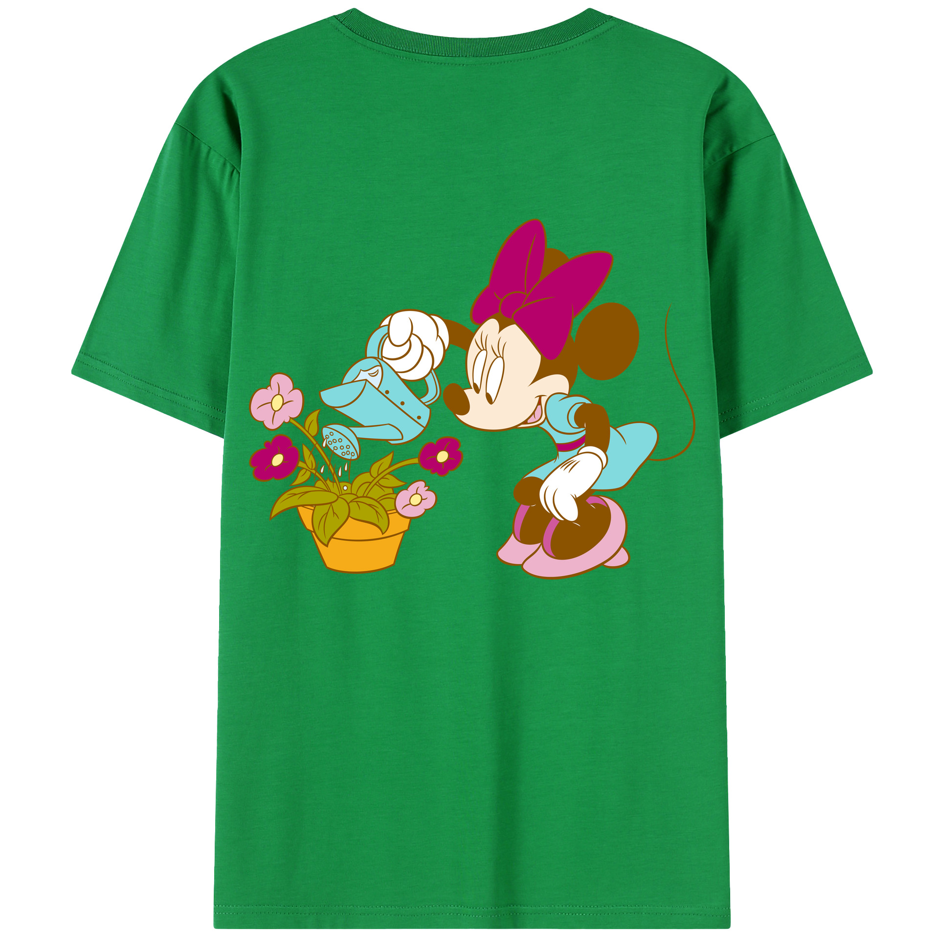 （画像用） ミッキーマウス Mickey Mouse 綿100％半袖Tシャツ（背面プリント）