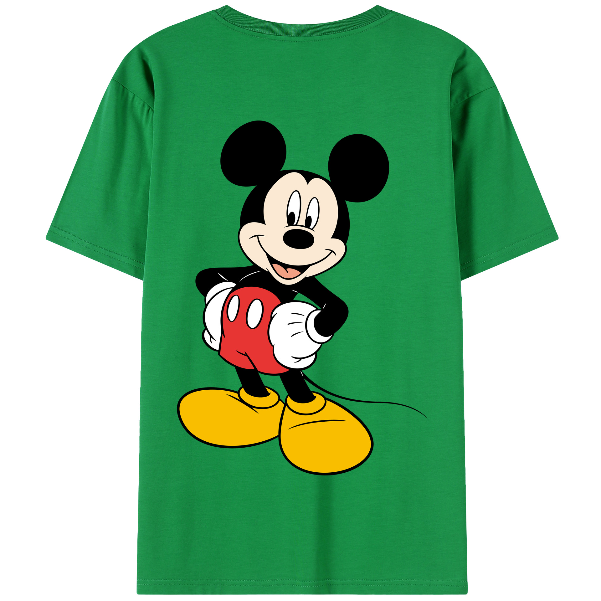 （画像用） ミッキーマウス Mickey Mouse 綿100％半袖Tシャツ（背面プリント）