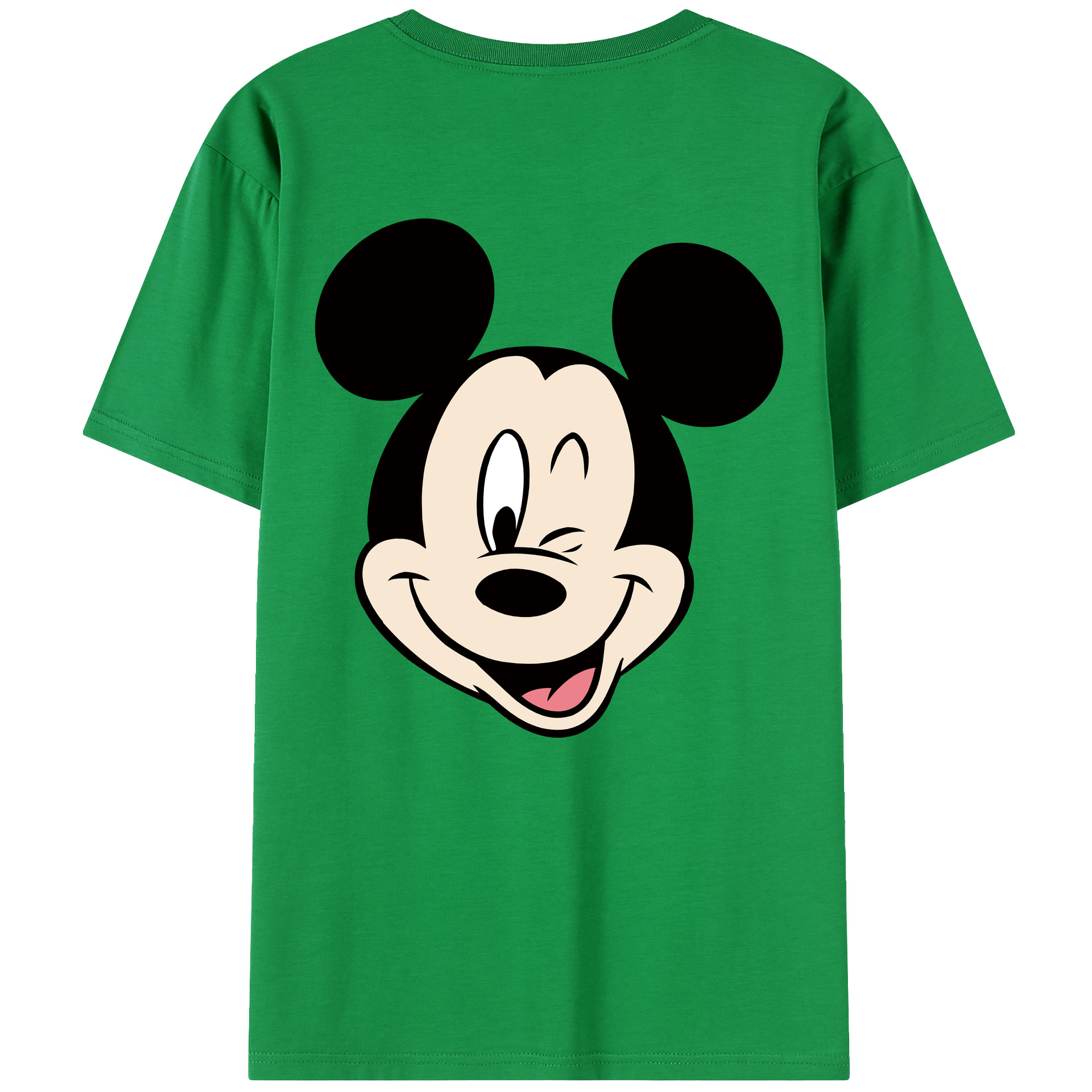 （画像用） ミッキーマウス Mickey Mouse 綿100％半袖Tシャツ（背面プリント）