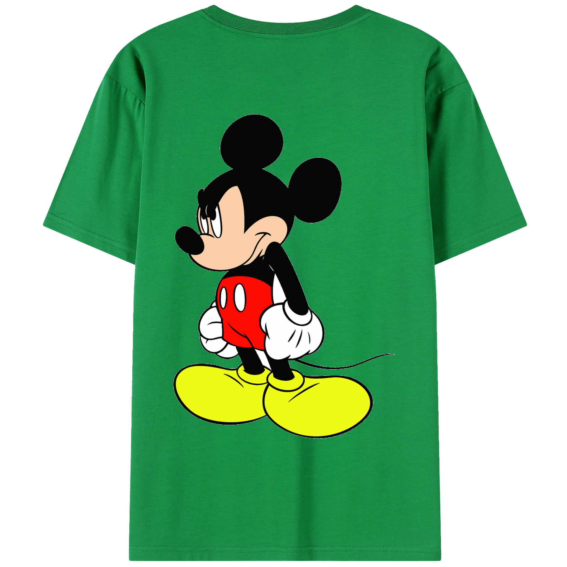 （画像用） ミッキーマウス Mickey Mouse 綿100％半袖Tシャツ（背面プリント）