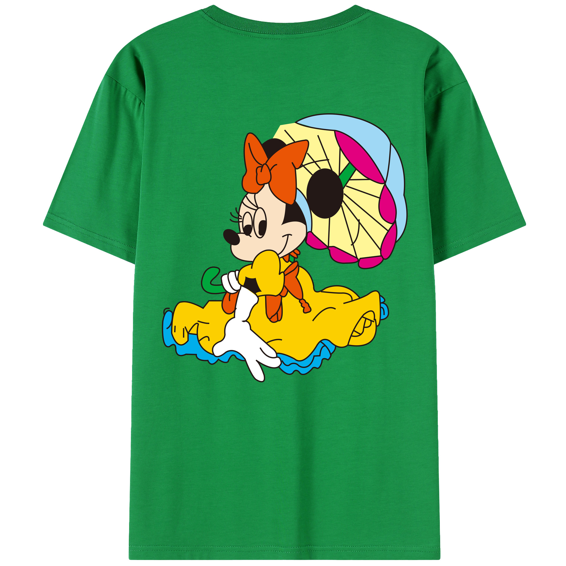 （画像用） ミッキーマウス Mickey Mouse 綿100％半袖Tシャツ（背面プリント）