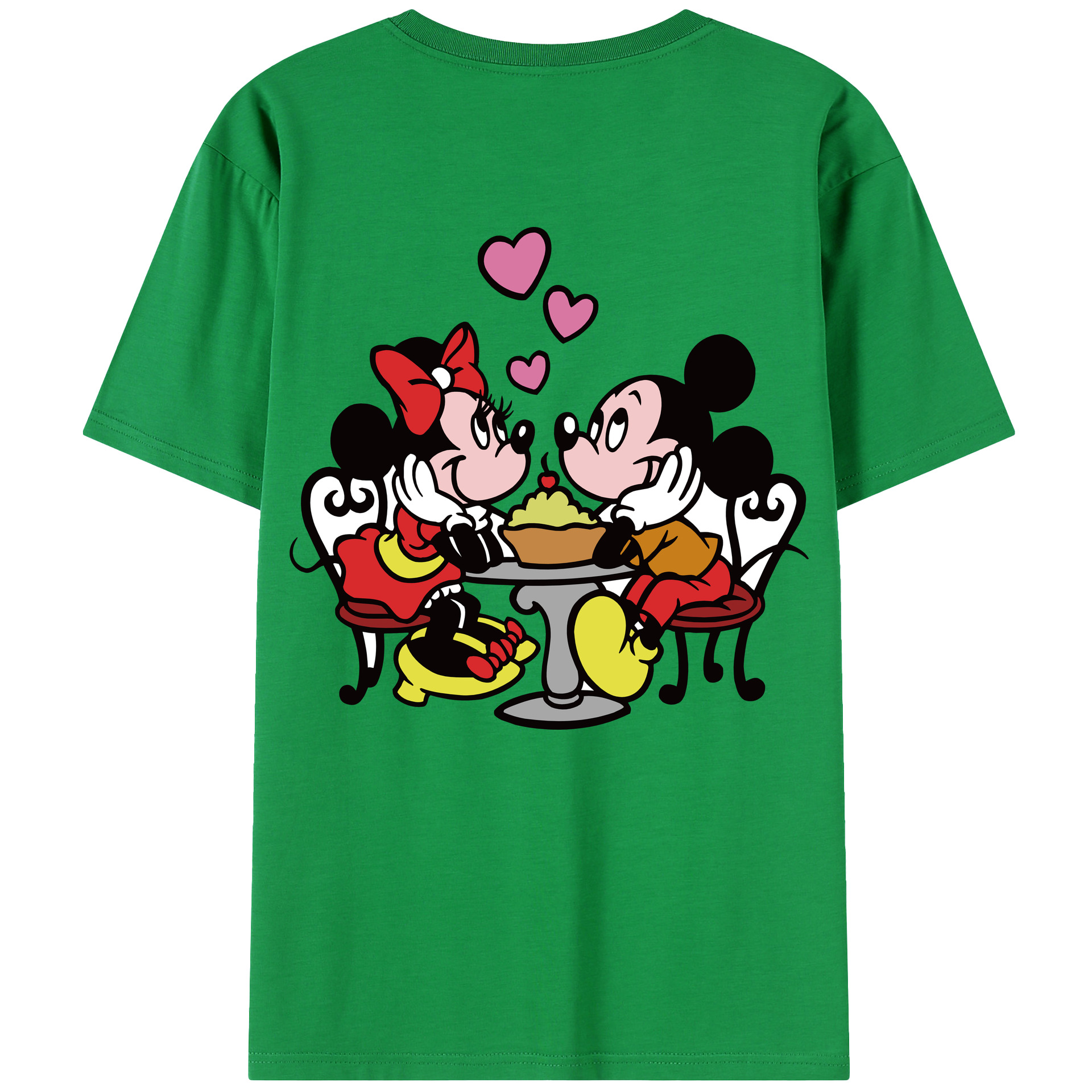 （画像用） ミッキーマウス Mickey Mouse 綿100％半袖Tシャツ（背面プリント）