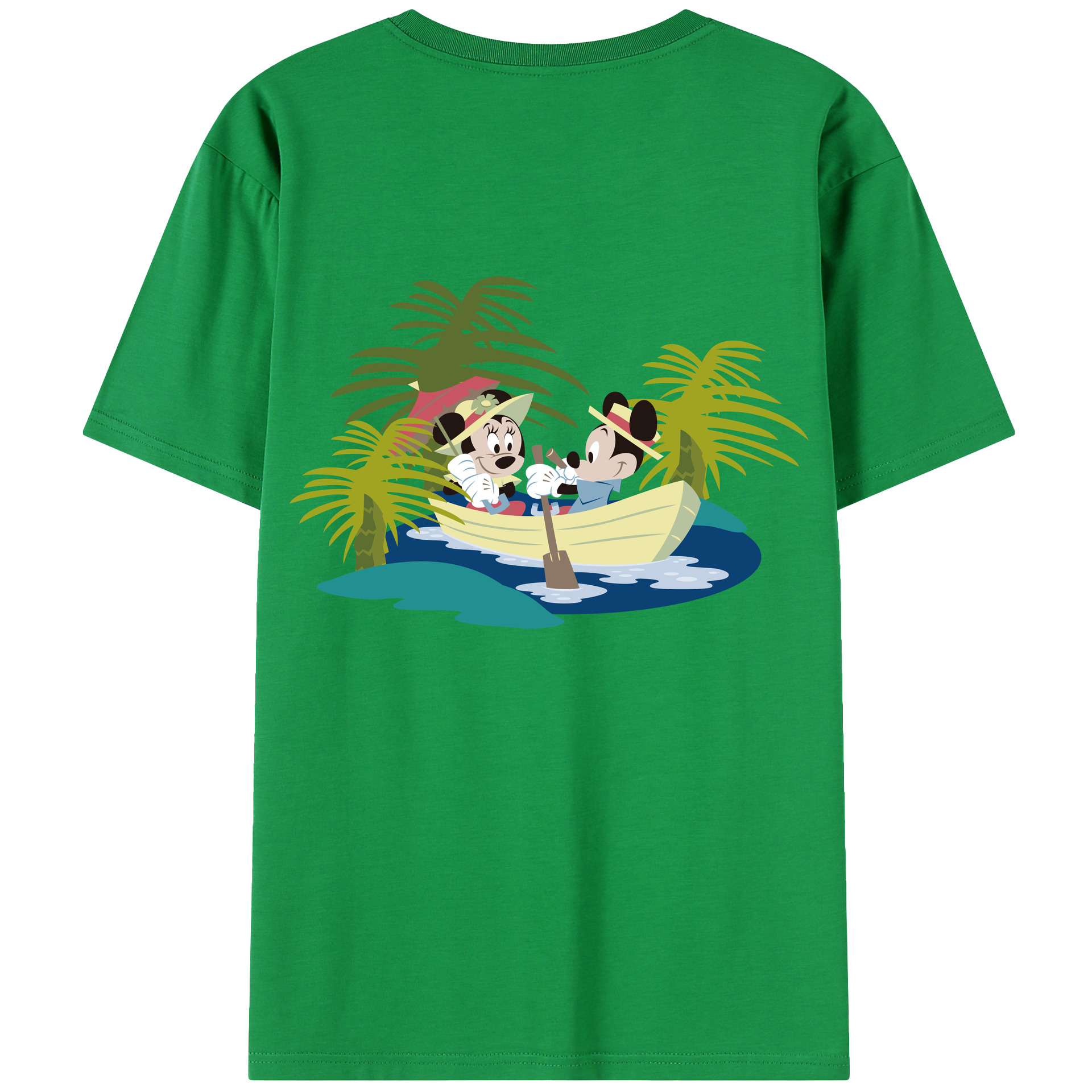 （画像用） ミッキーマウス Mickey Mouse 綿100％半袖Tシャツ（背面プリント）