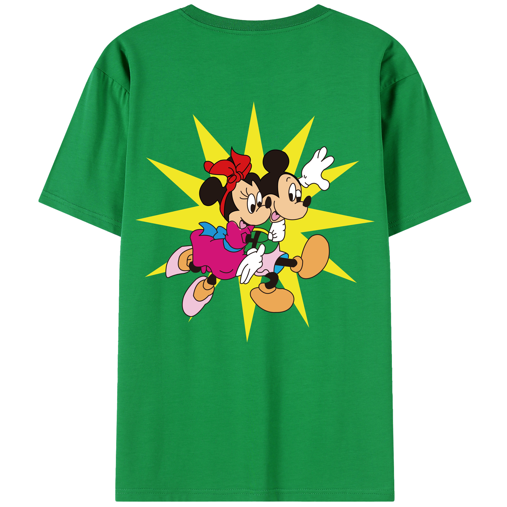 （画像用） ミッキーマウス Mickey Mouse 綿100％半袖Tシャツ（背面プリント）