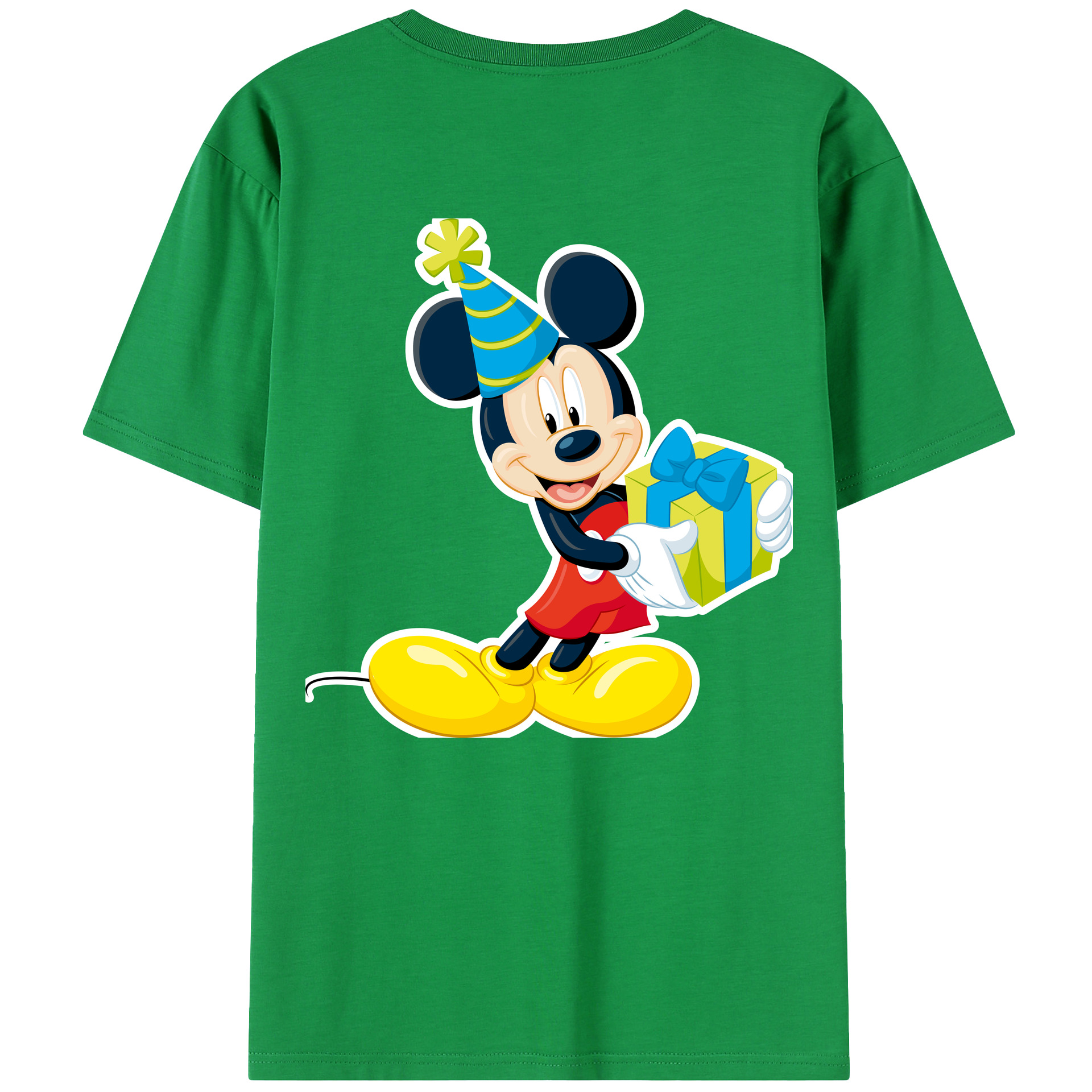 （画像用） ミッキーマウス Mickey Mouse 綿100％半袖Tシャツ（背面プリント）
