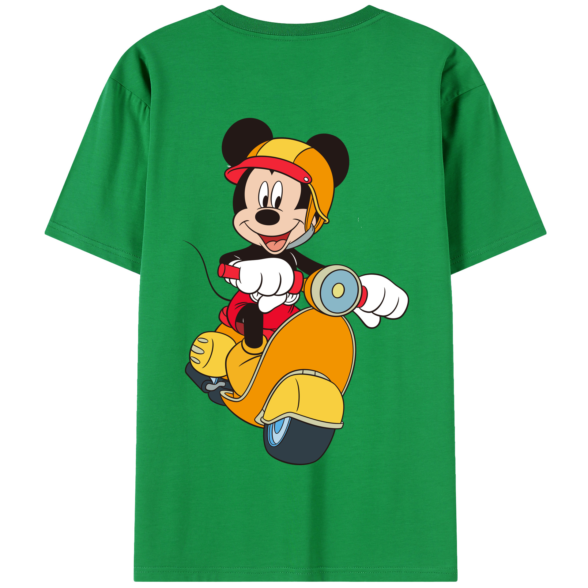 （画像用） ミッキーマウス Mickey Mouse 綿100％半袖Tシャツ（背面プリント）