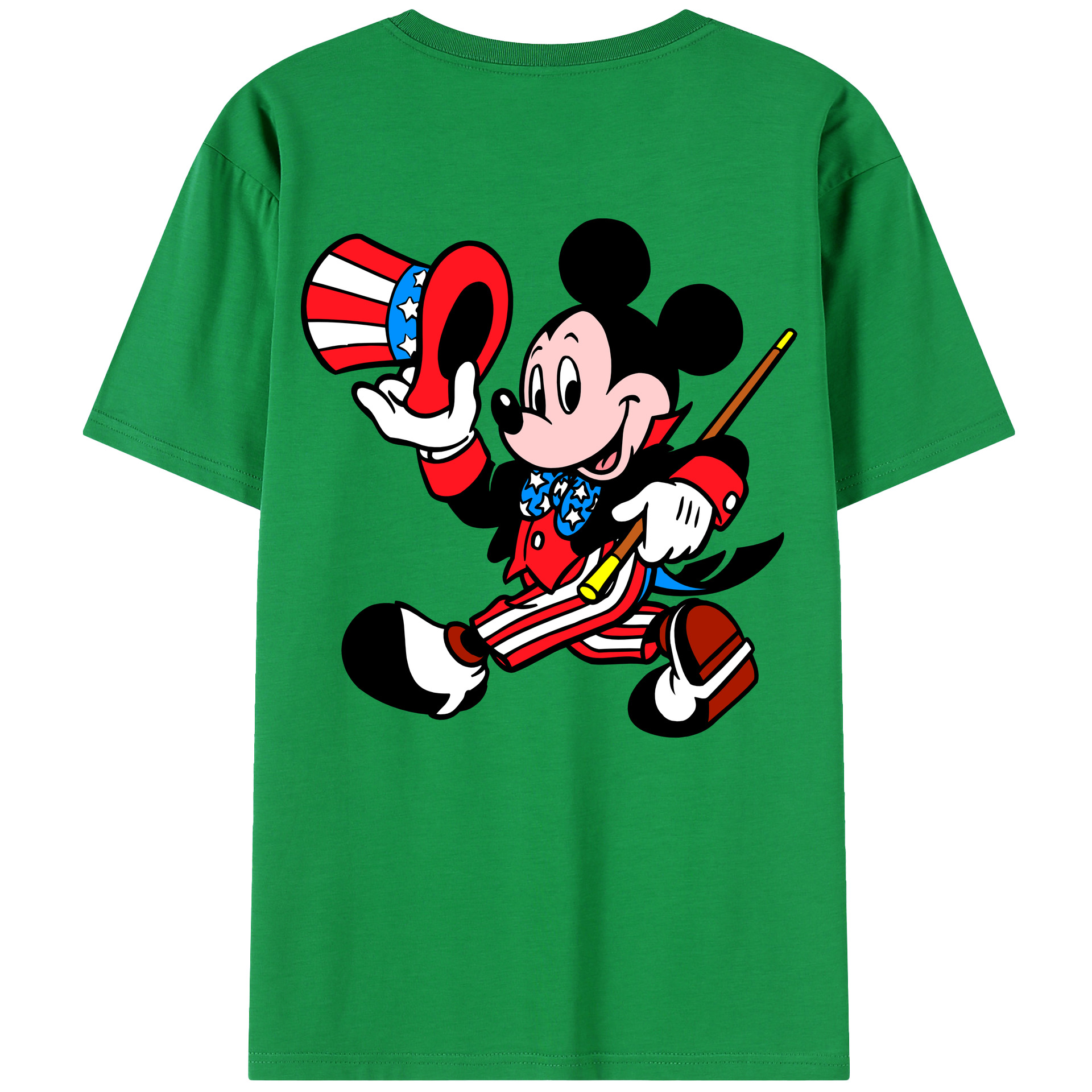 （画像用） ミッキーマウス Mickey Mouse 綿100％半袖Tシャツ（背面プリント）