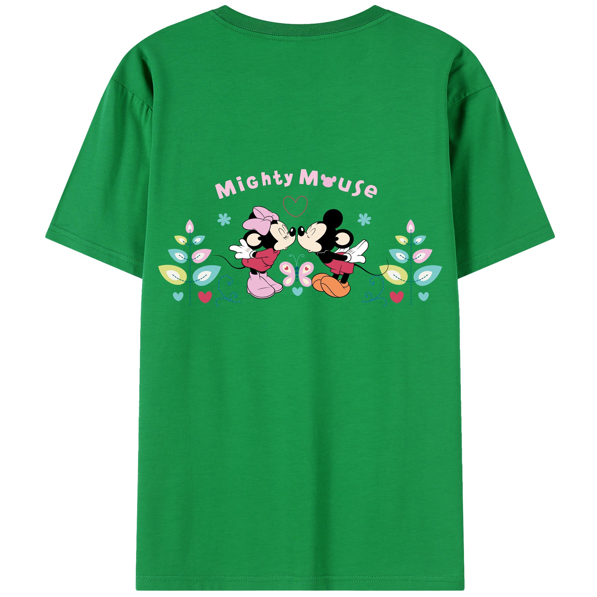 （画像用） ミッキーマウス Mickey Mouse 綿100％半袖Tシャツ（背面プリント）