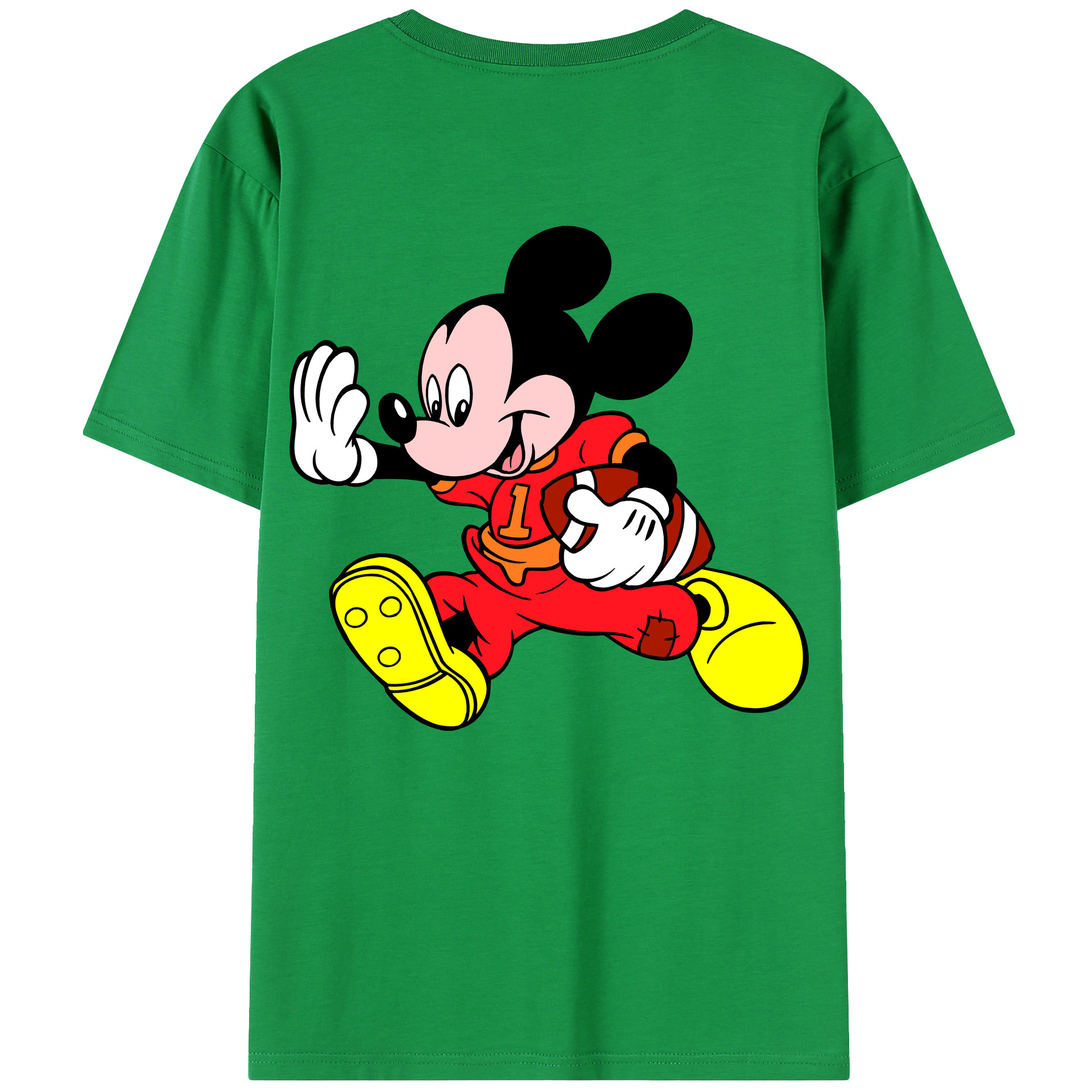 （画像用） ミッキーマウス Mickey Mouse 綿100％半袖Tシャツ（背面プリント）
