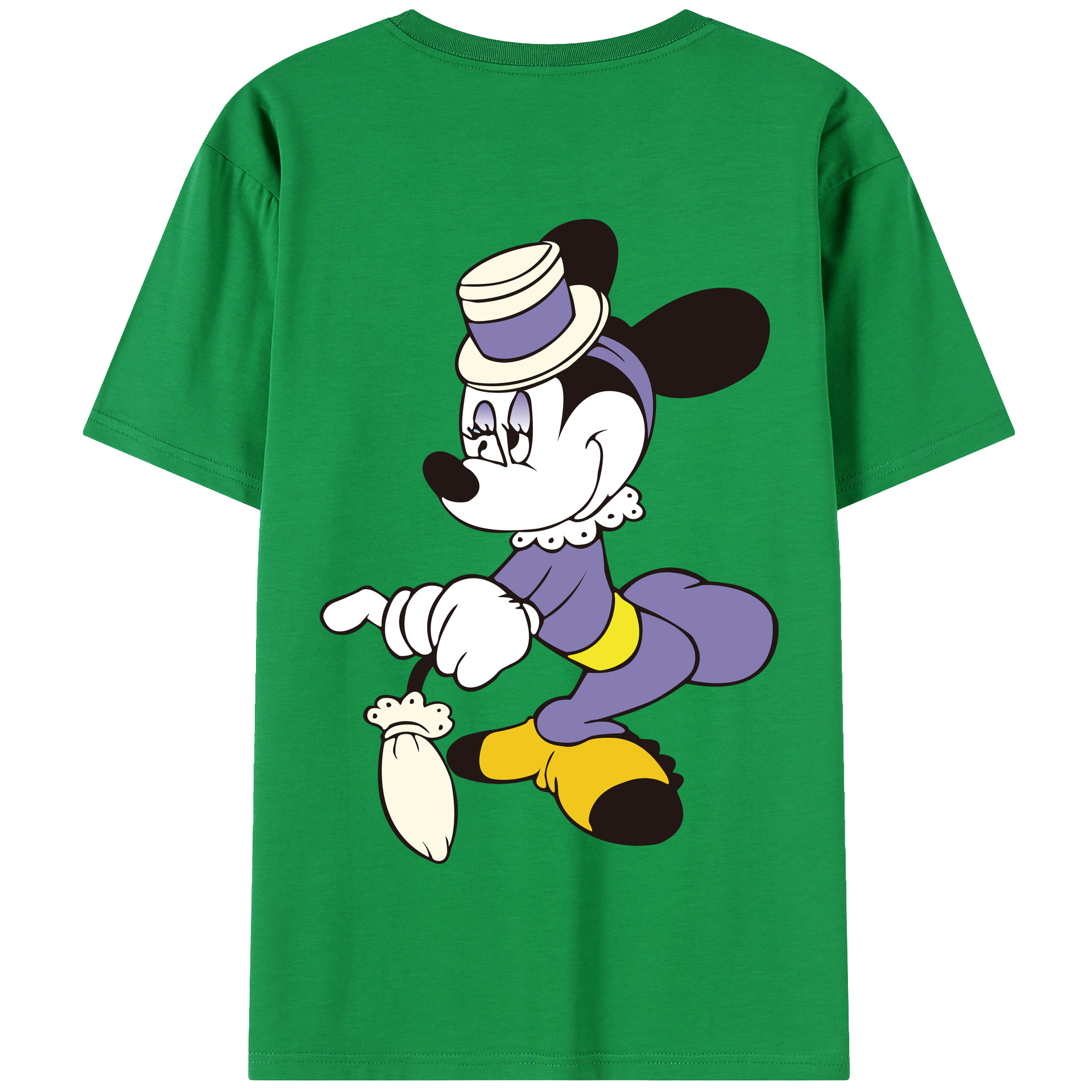 （画像用） ミッキーマウス Mickey Mouse 綿100％半袖Tシャツ（背面プリント）