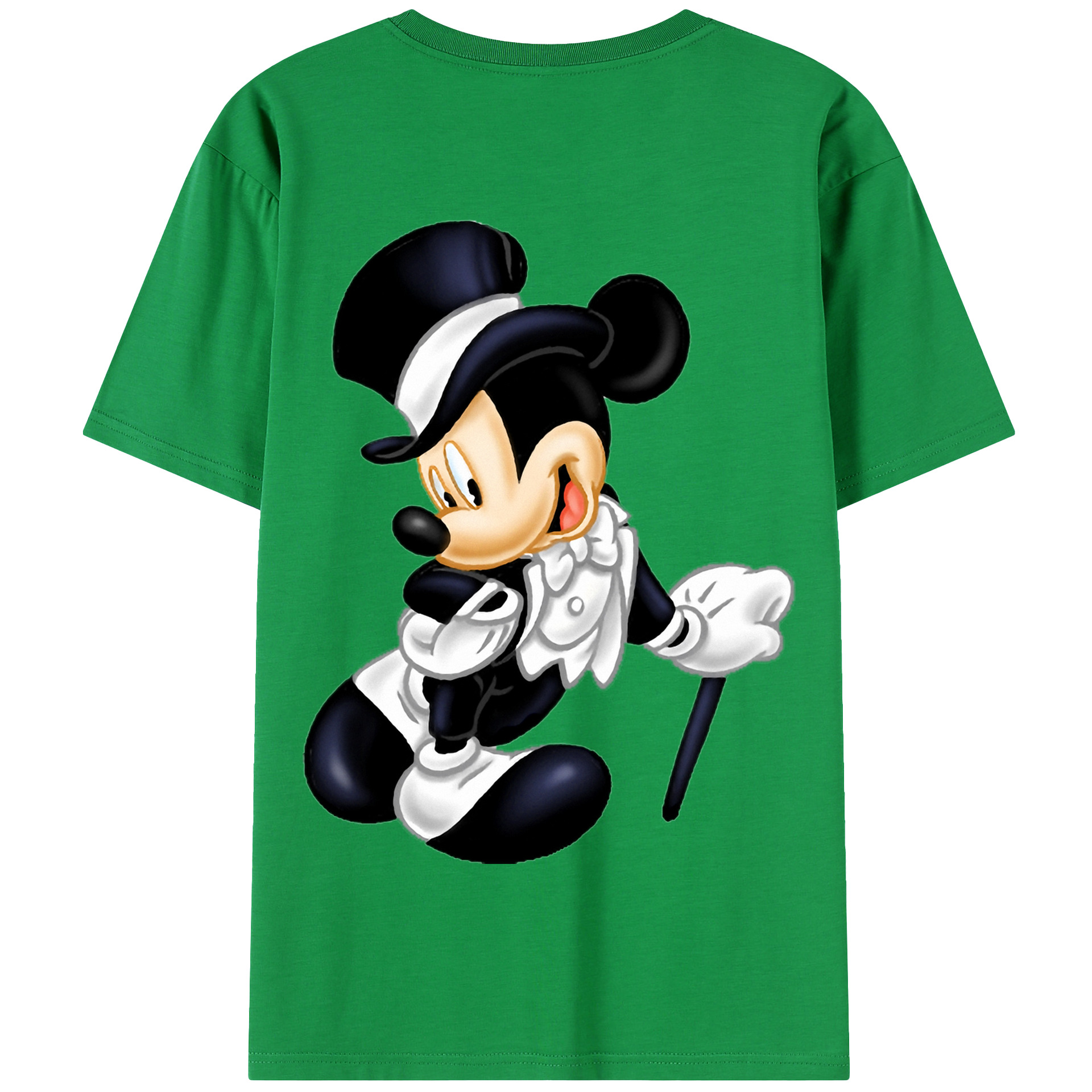 （画像用） ミッキーマウス Mickey Mouse 綿100％半袖Tシャツ（背面プリント）