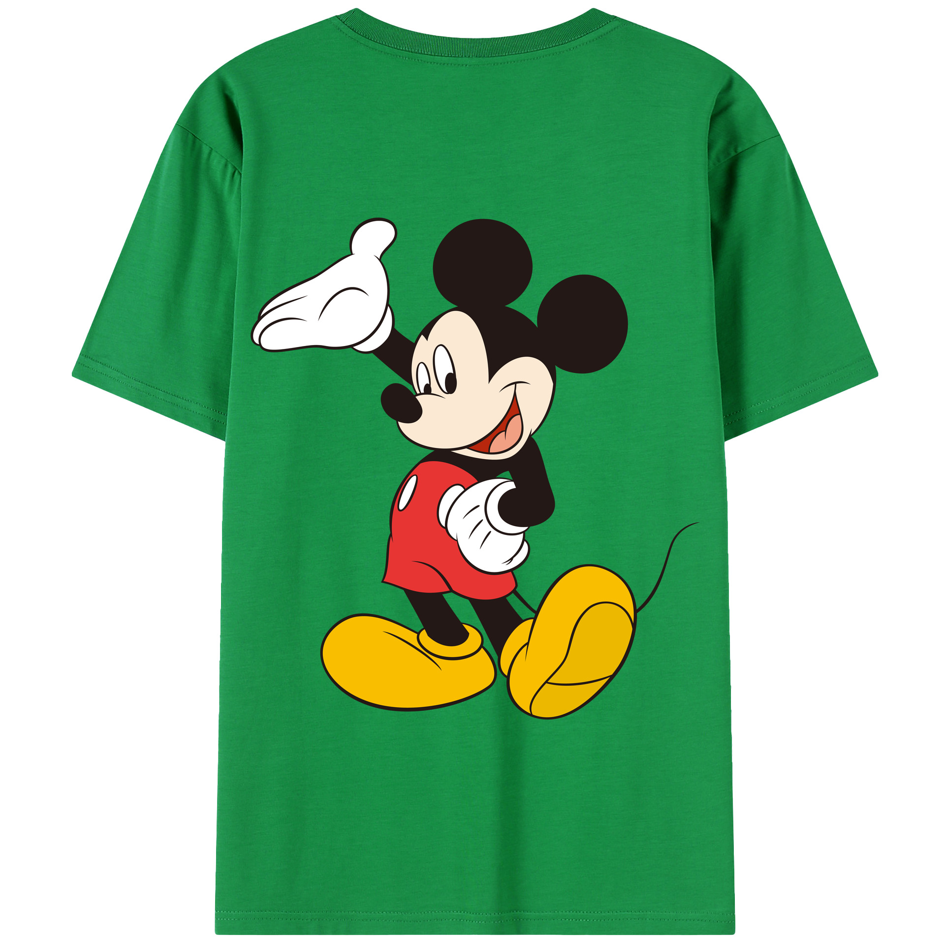 （画像用） ミッキーマウス Mickey Mouse 綿100％半袖Tシャツ（背面プリント）
