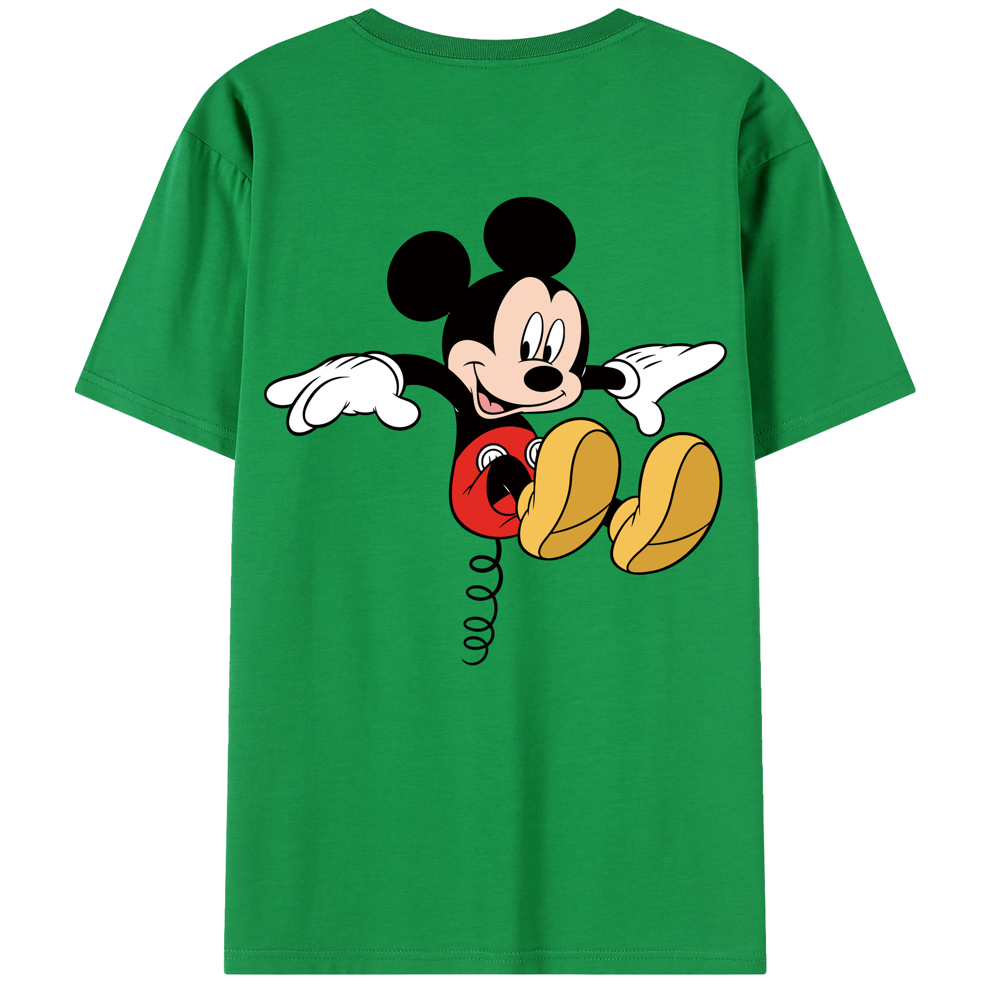 （画像用） ミッキーマウス Mickey Mouse 綿100％半袖Tシャツ（背面プリント）