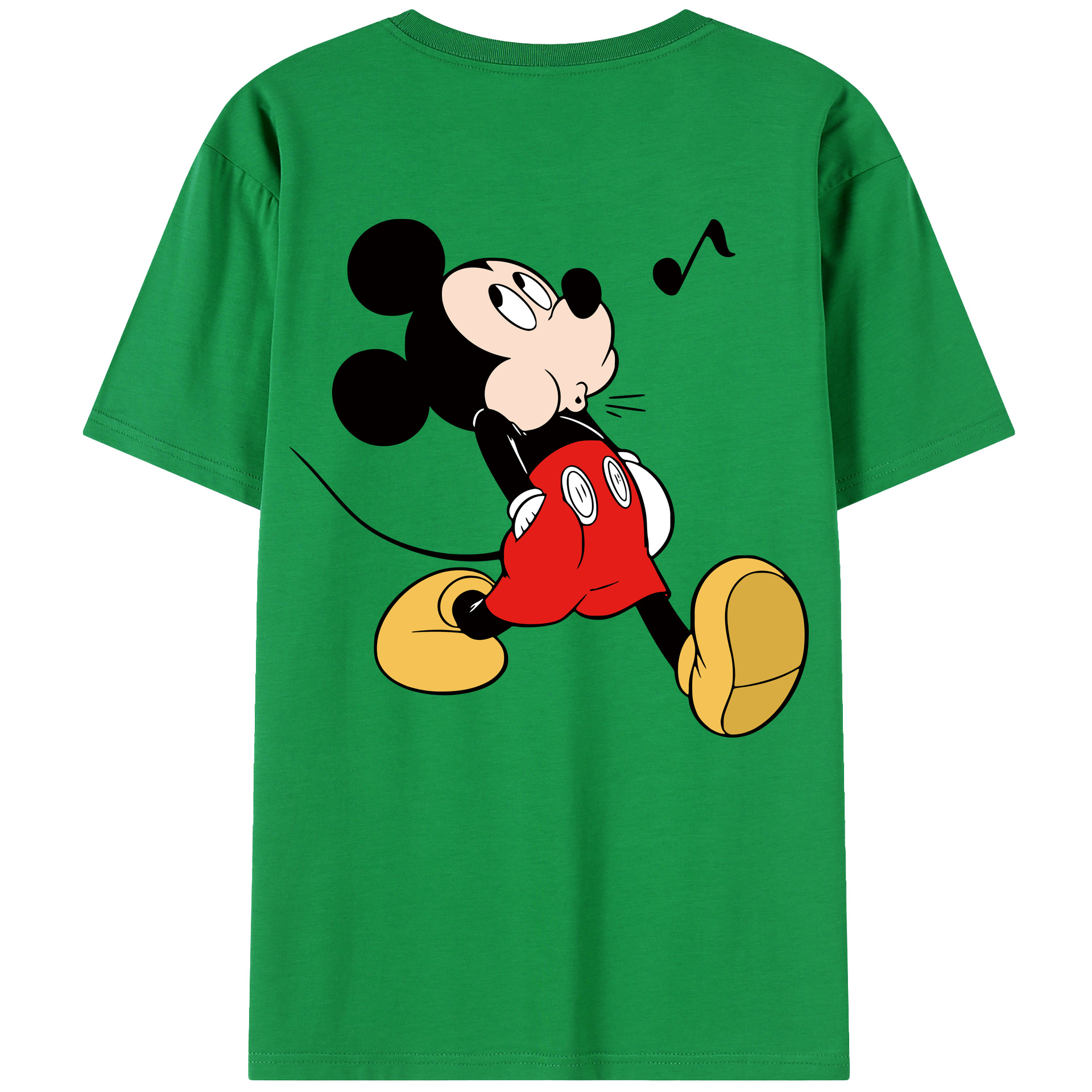 （画像用） ミッキーマウス Mickey Mouse 綿100％半袖Tシャツ（背面プリント）